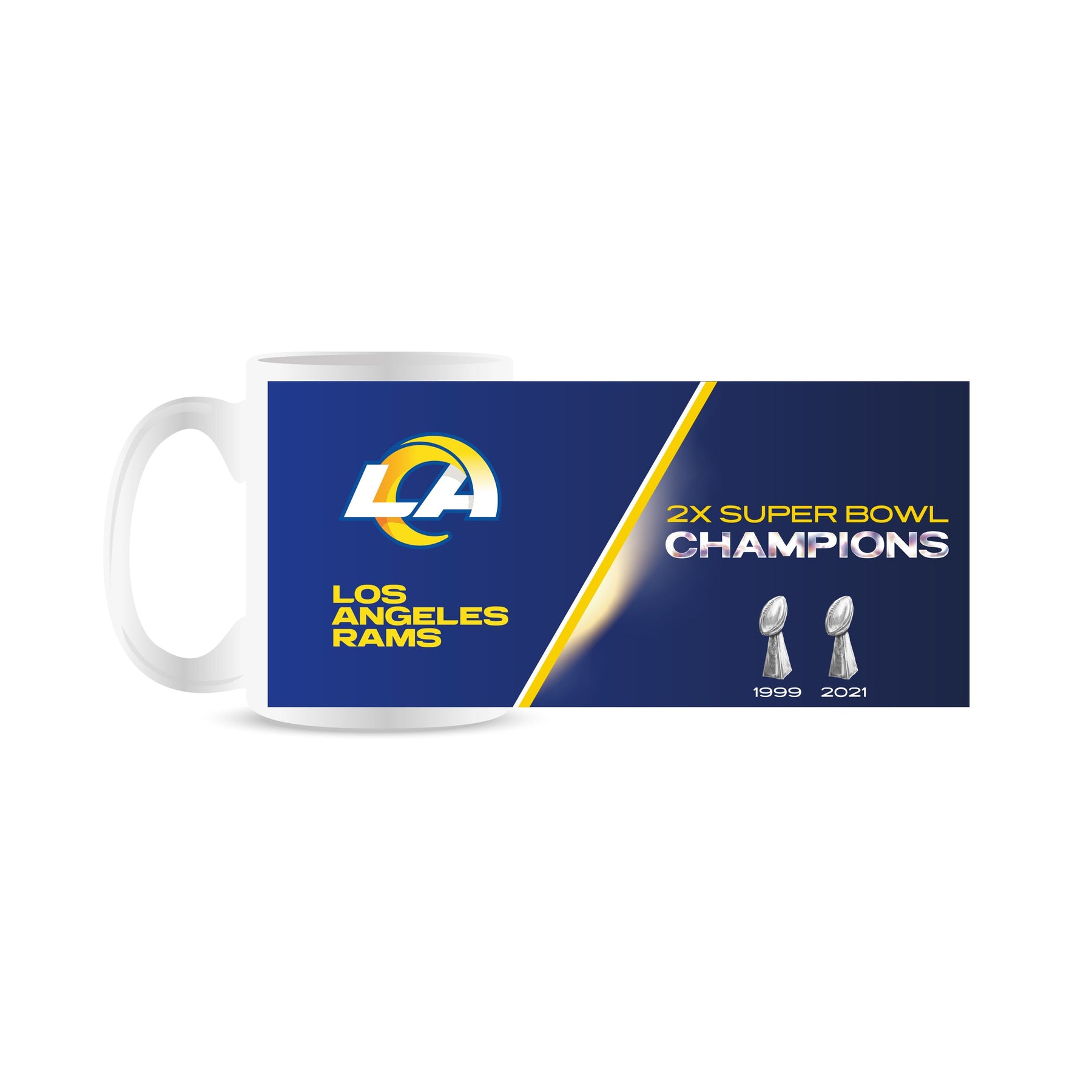 Los Angeles Rams Super Bowl 2x Winners Jumbo Mug (1999/2021)
