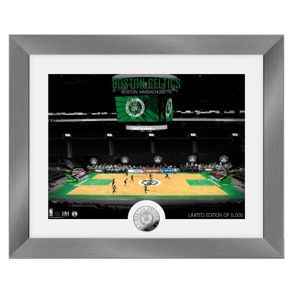 Boston Celtics Golden Classic Team Logo Basketball Display Case