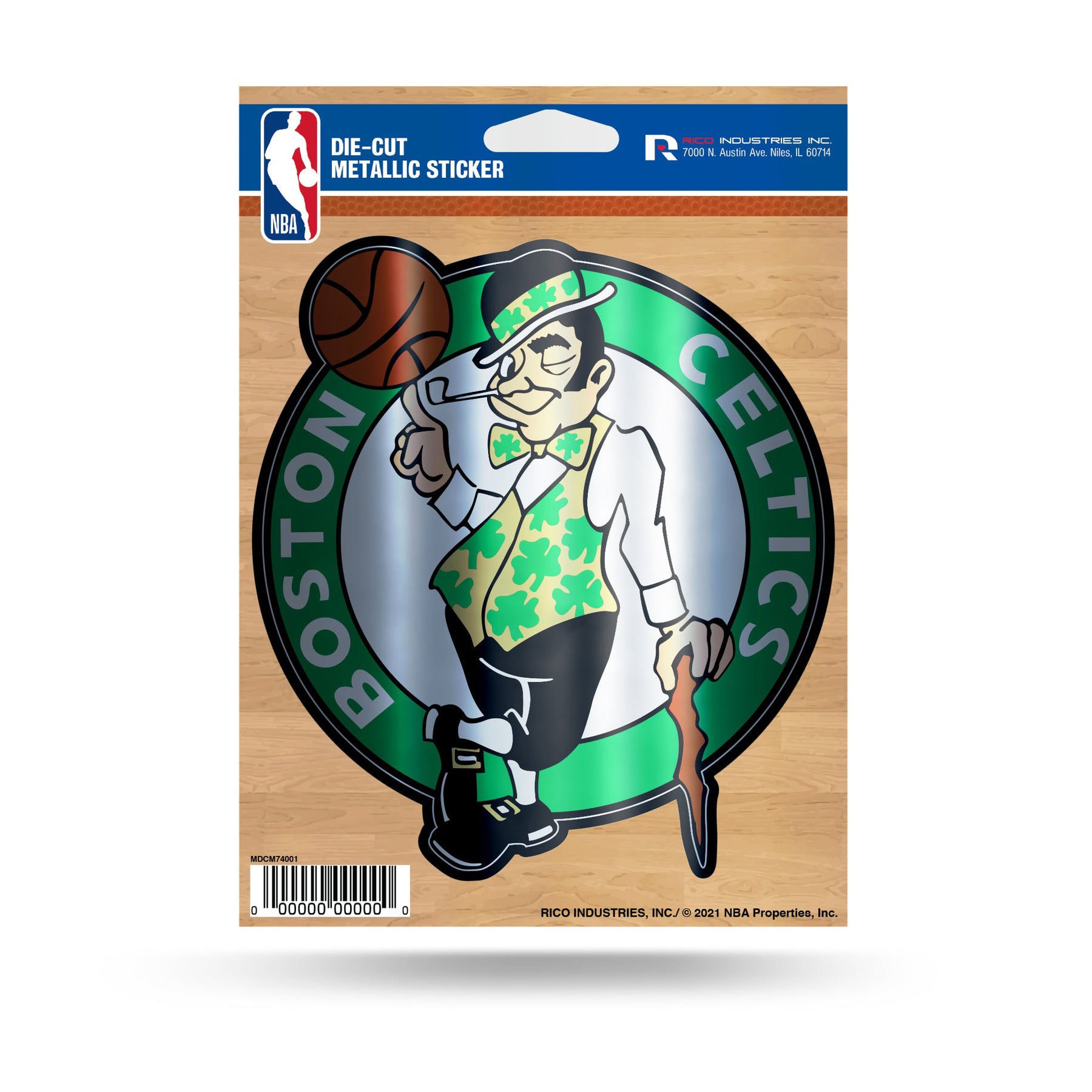 Boston Celtics Die Cut Metallic Sticker