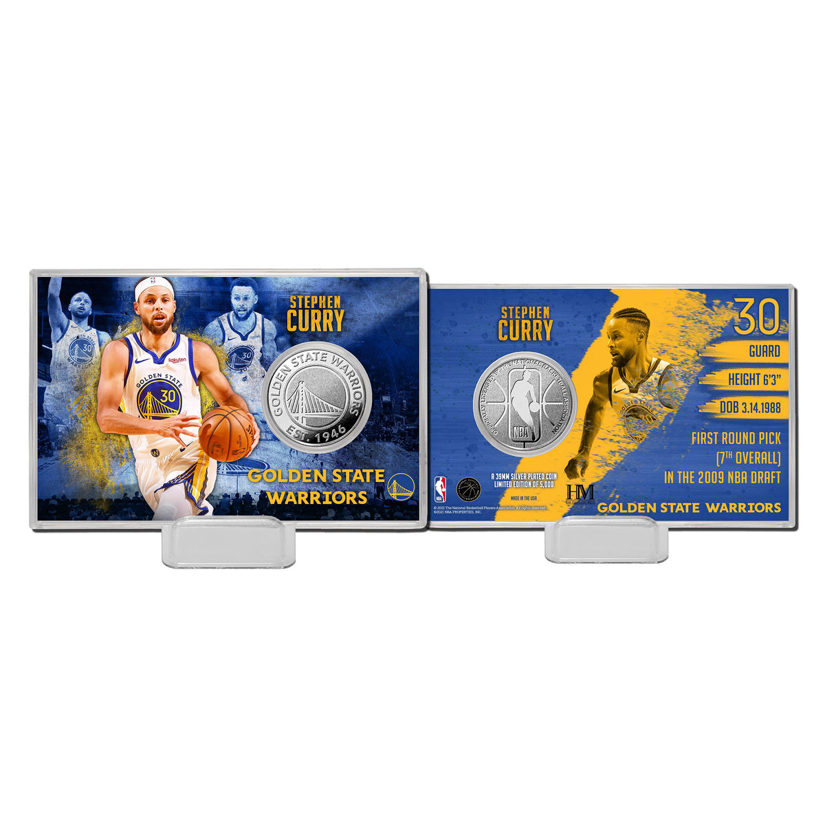 CURRY (Warriors) Silver Mint Coin in Presentation Display