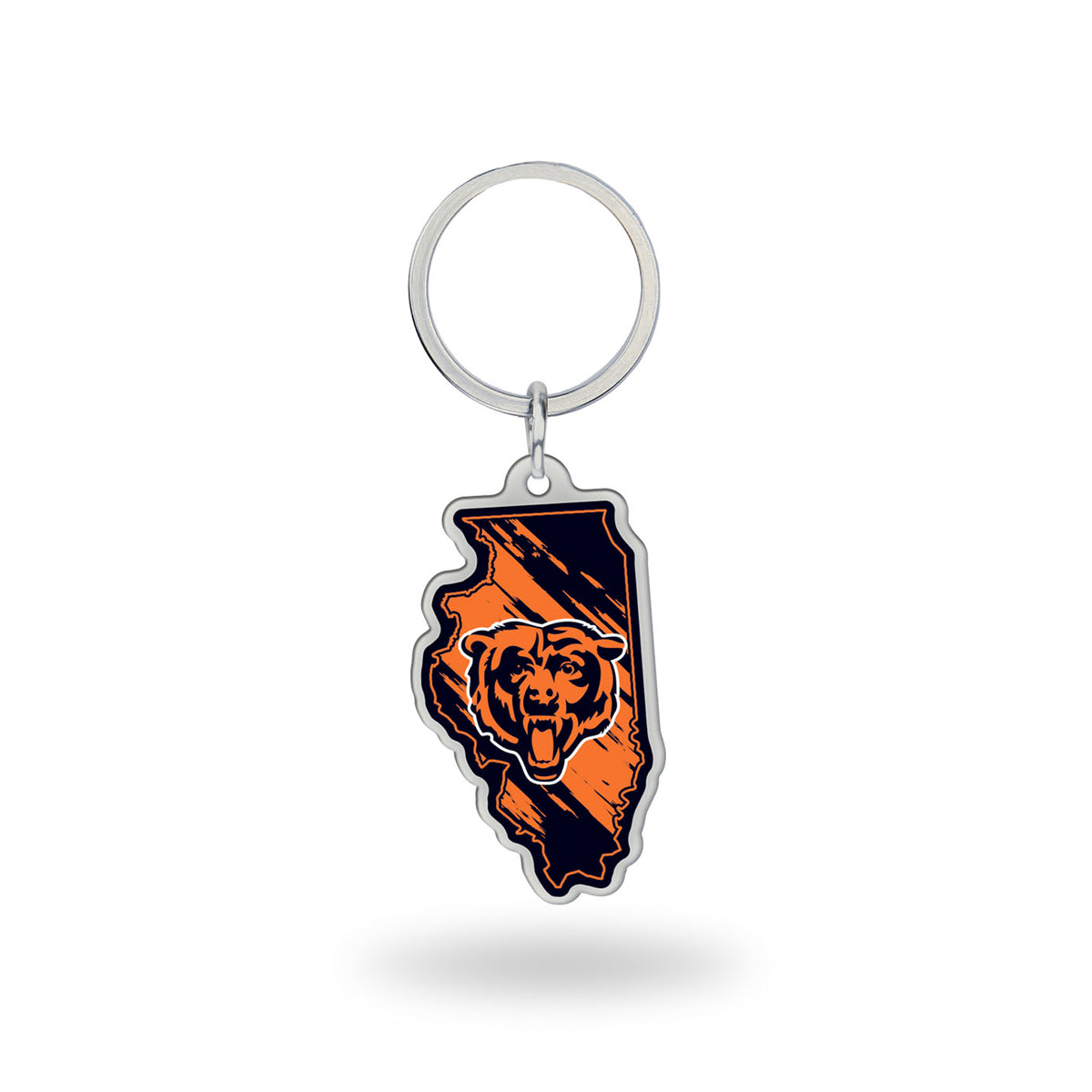 Chicago Bears - Illinois State Shaped Keychain