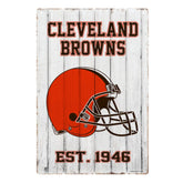 Cleveland Browns Established Faux Wood Sign
