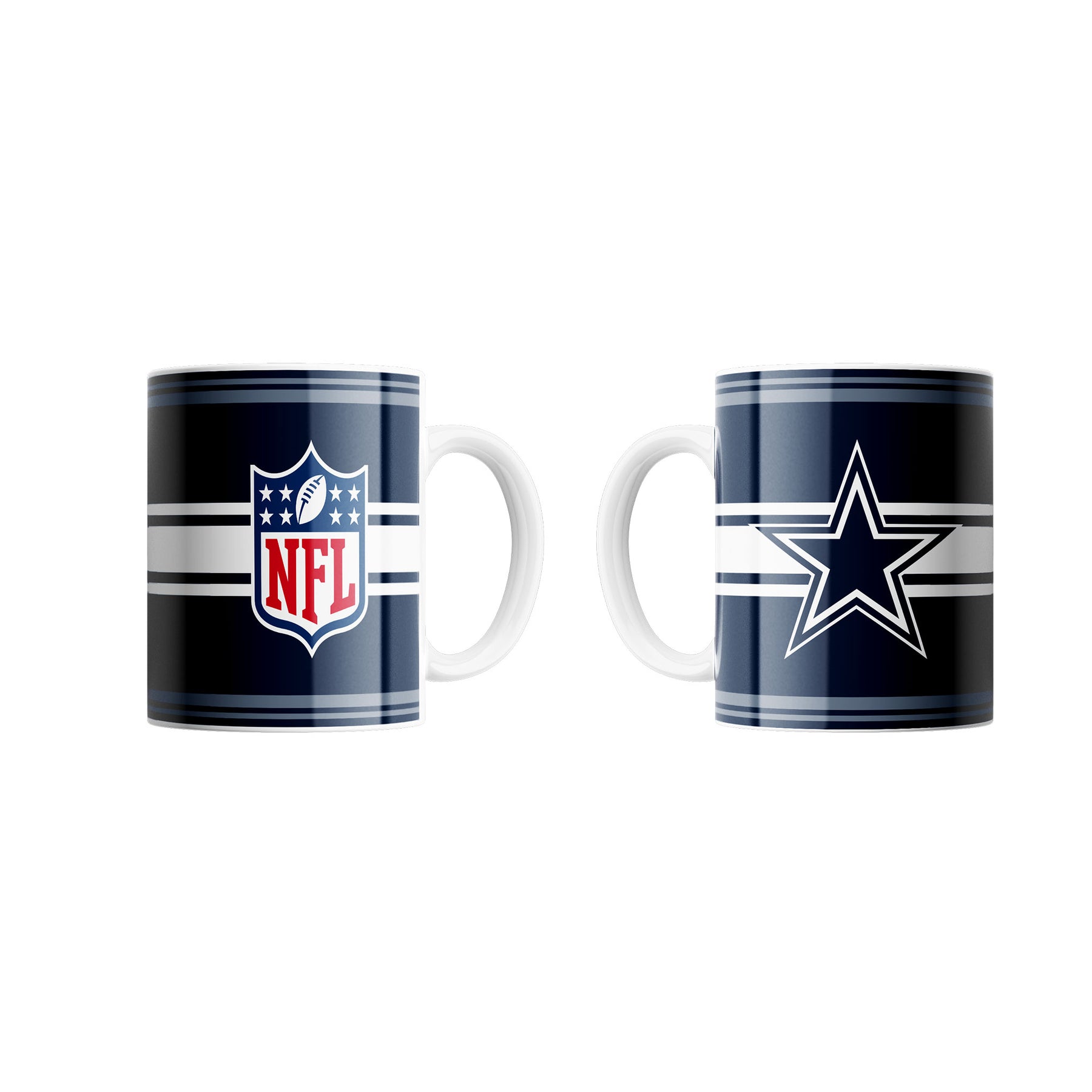 Dallas Cowboys Logo and NFL Shield Ceramic Mug