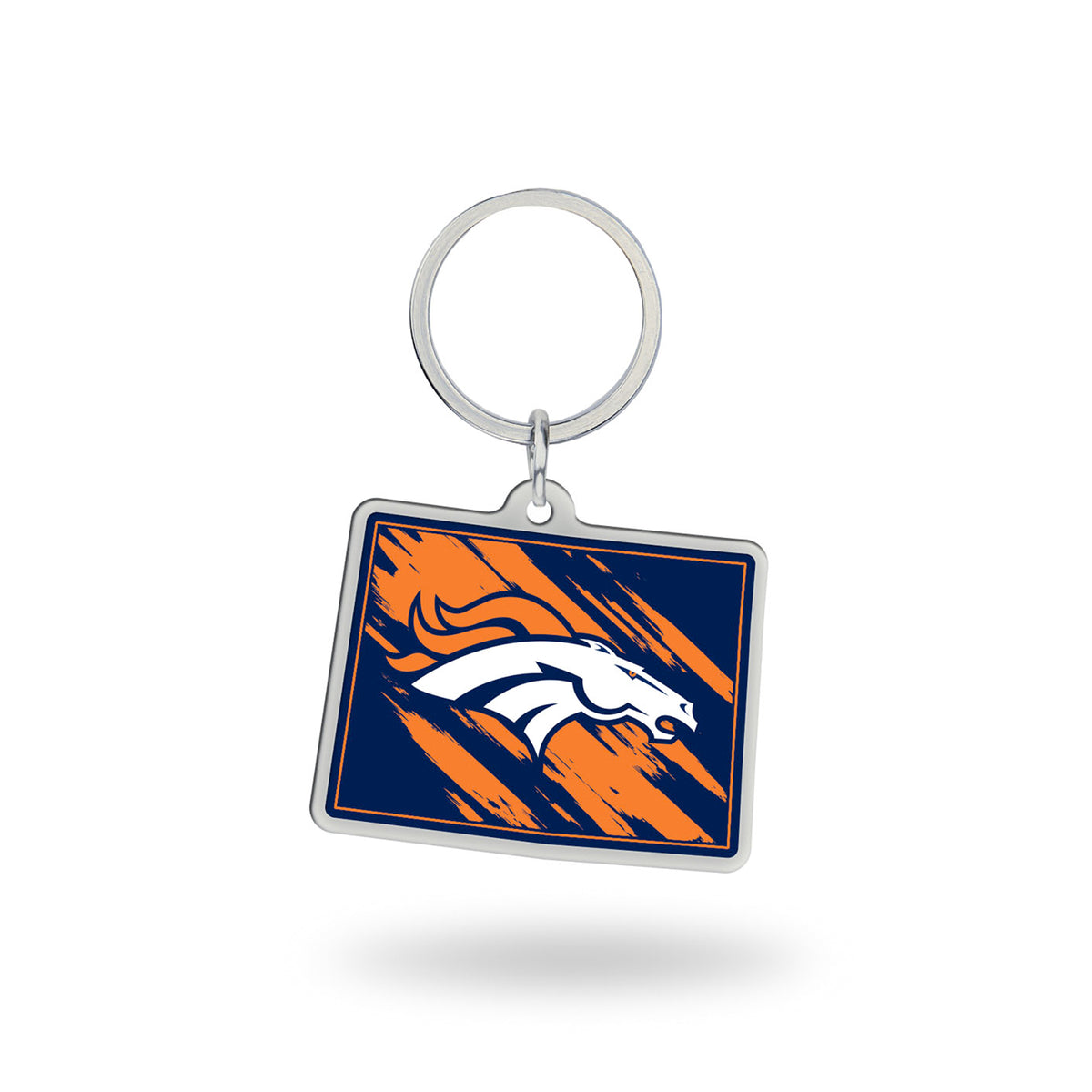 Denver Broncos - Colorado State Shaped Keychain