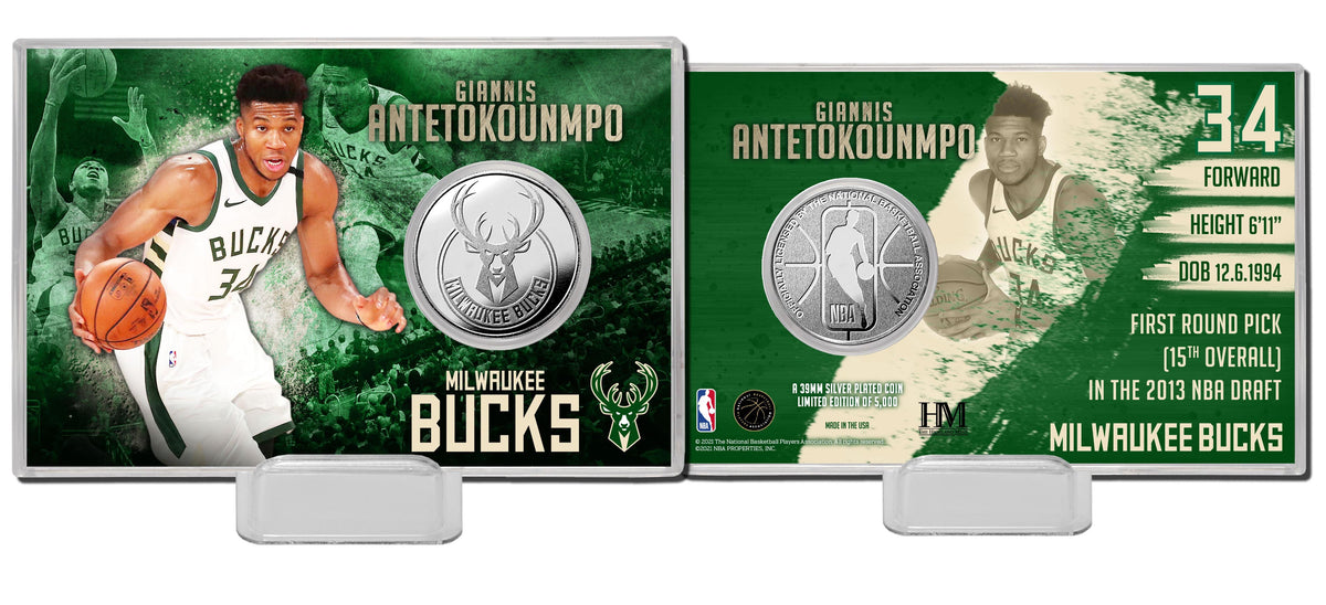 ANTETOKOUNMPO (Bucks) Silver Mint Coin in Presentation Display