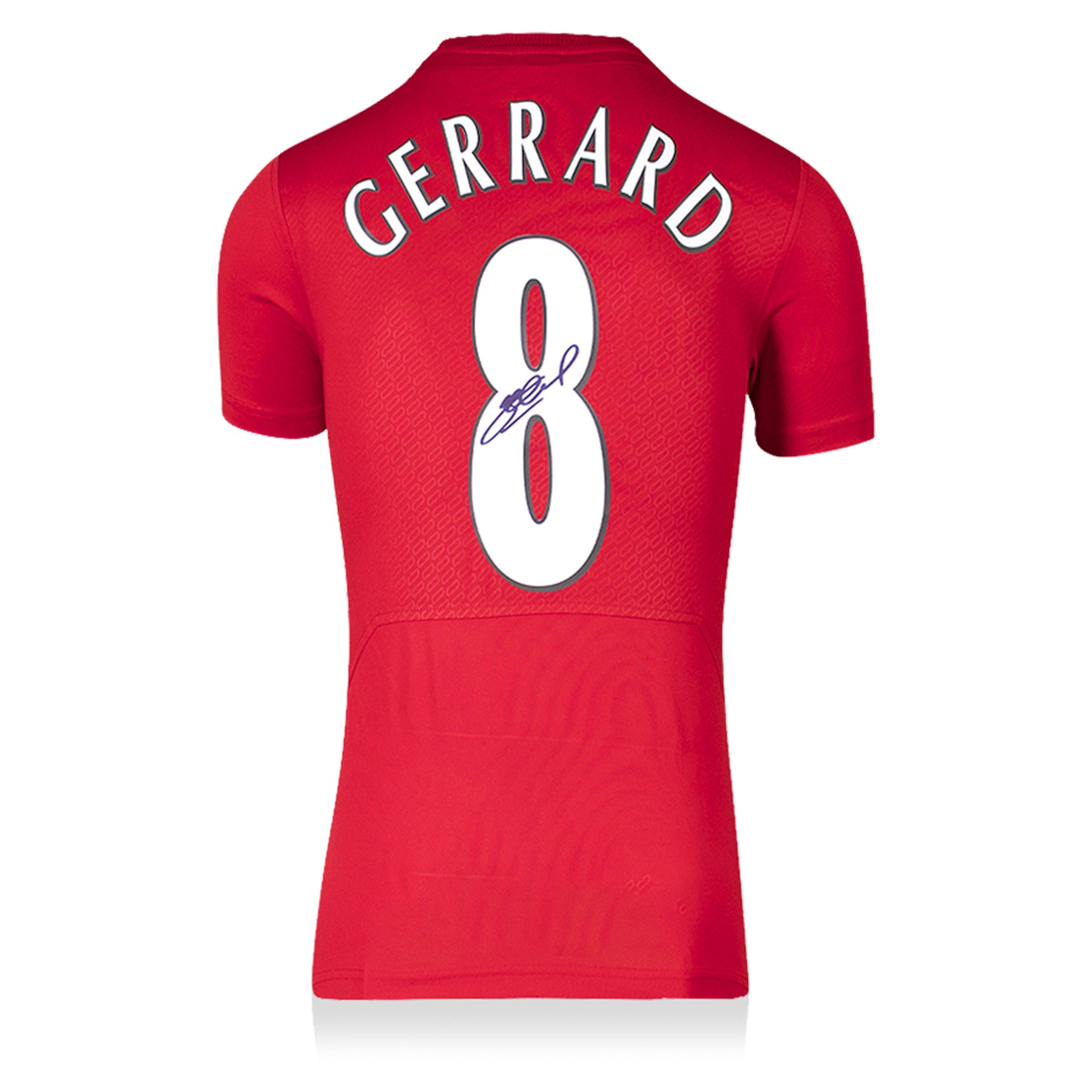 Steven Gerrard Liverpool 2005 Home Shirt With Back Signed (UEFA Champions League Final Edition)
