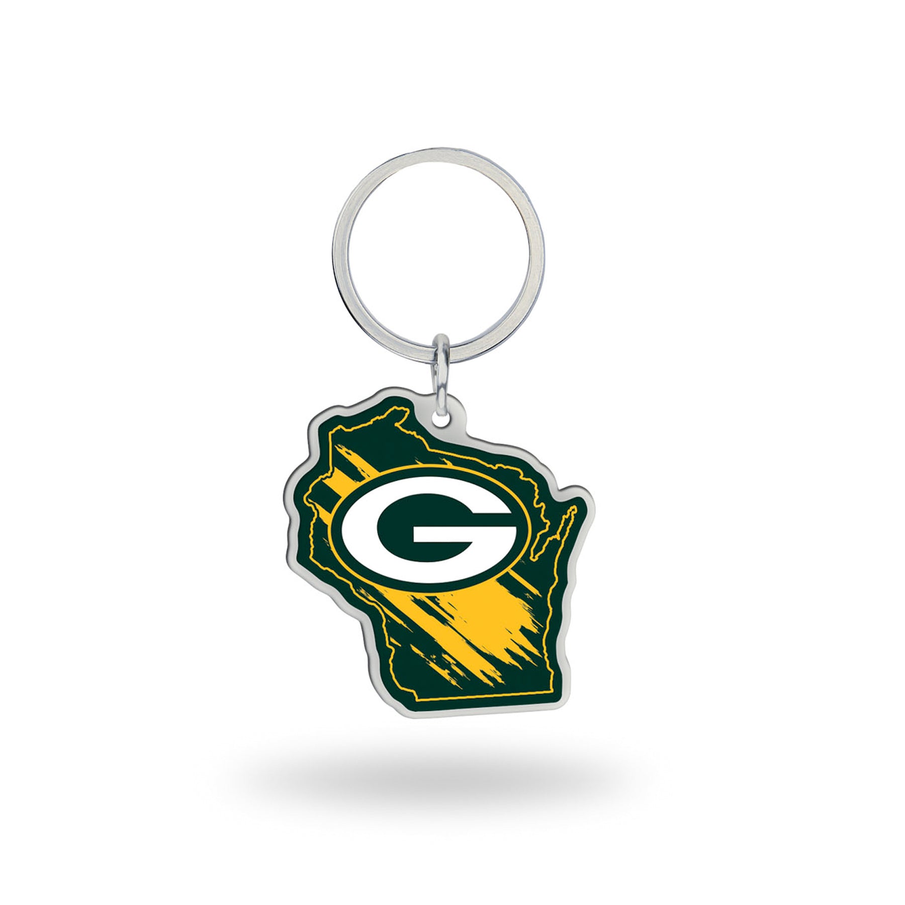 Green Bay Packers - Wisconsin State Shaped Keychain