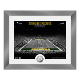 Green Bay Packers Art Deco Stadium Silver Coin in Framed Photo