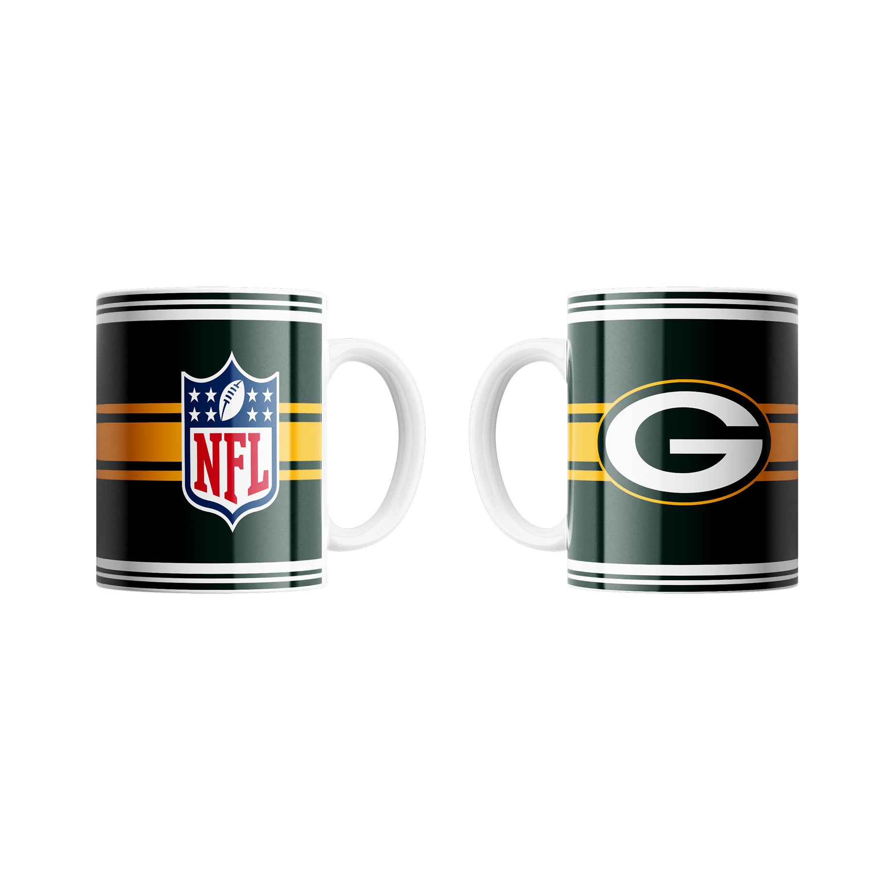 Green Bay Packers Logo and NFL Shield Ceramic Mug