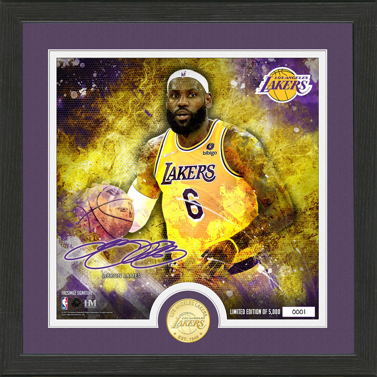 JAMES (Lakers) Surge Photo Mint Frame