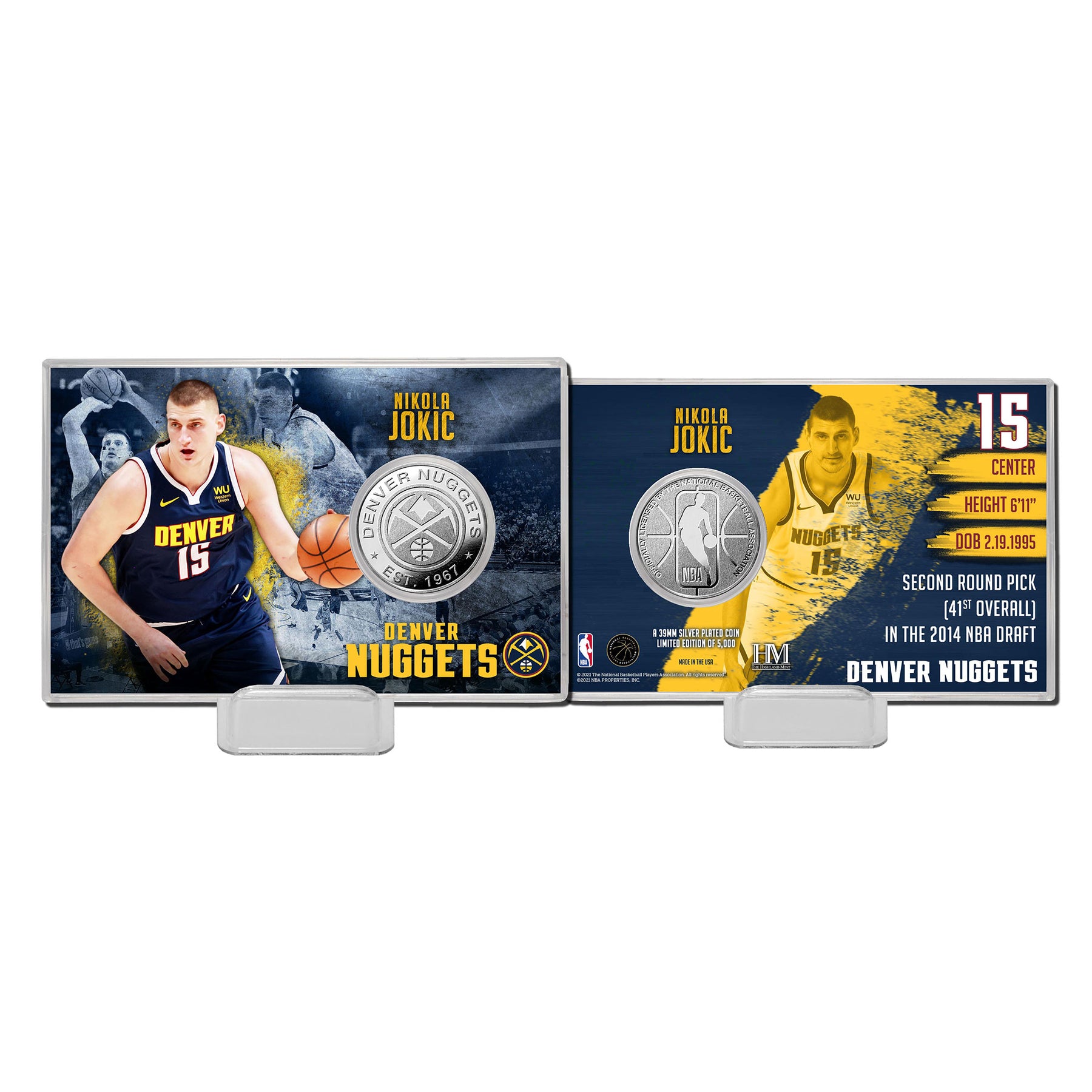 JOKIC (Nuggets) Silver Mint Coin in Presentation Display