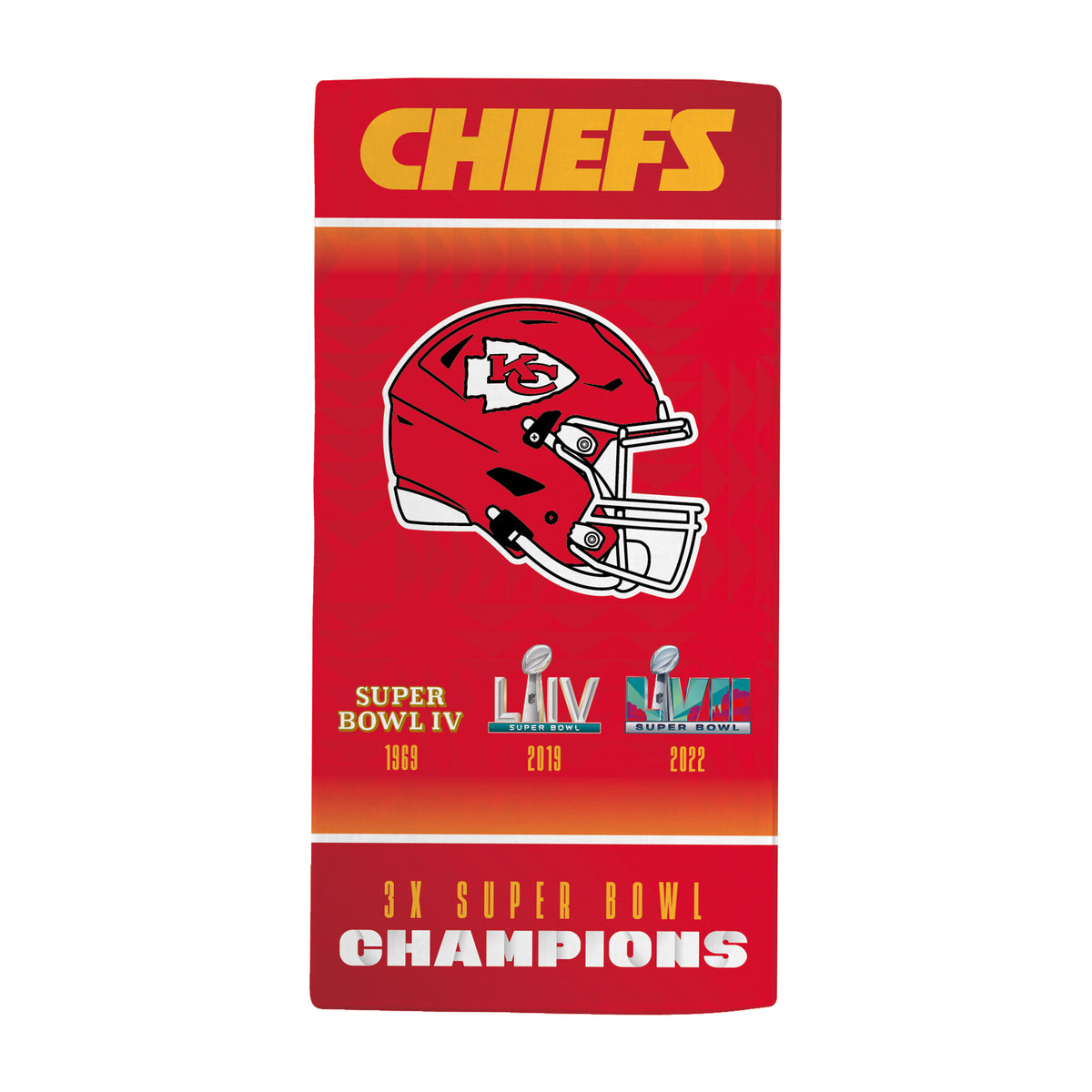 Kansas City Chiefs Super Bowl LVII 3x Champions Towel (150x80cm)