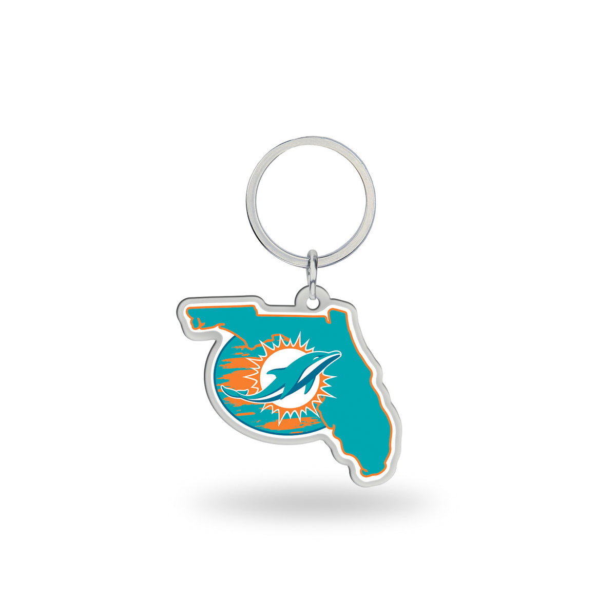 Miami Dolphins - Florida State Shaped Keychain