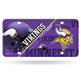 Minnesota Vikings Split Design Metal License Plate