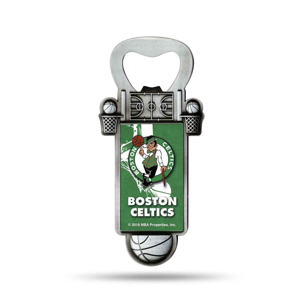 Boston Celtics Basketball Bottle Opener Magnet