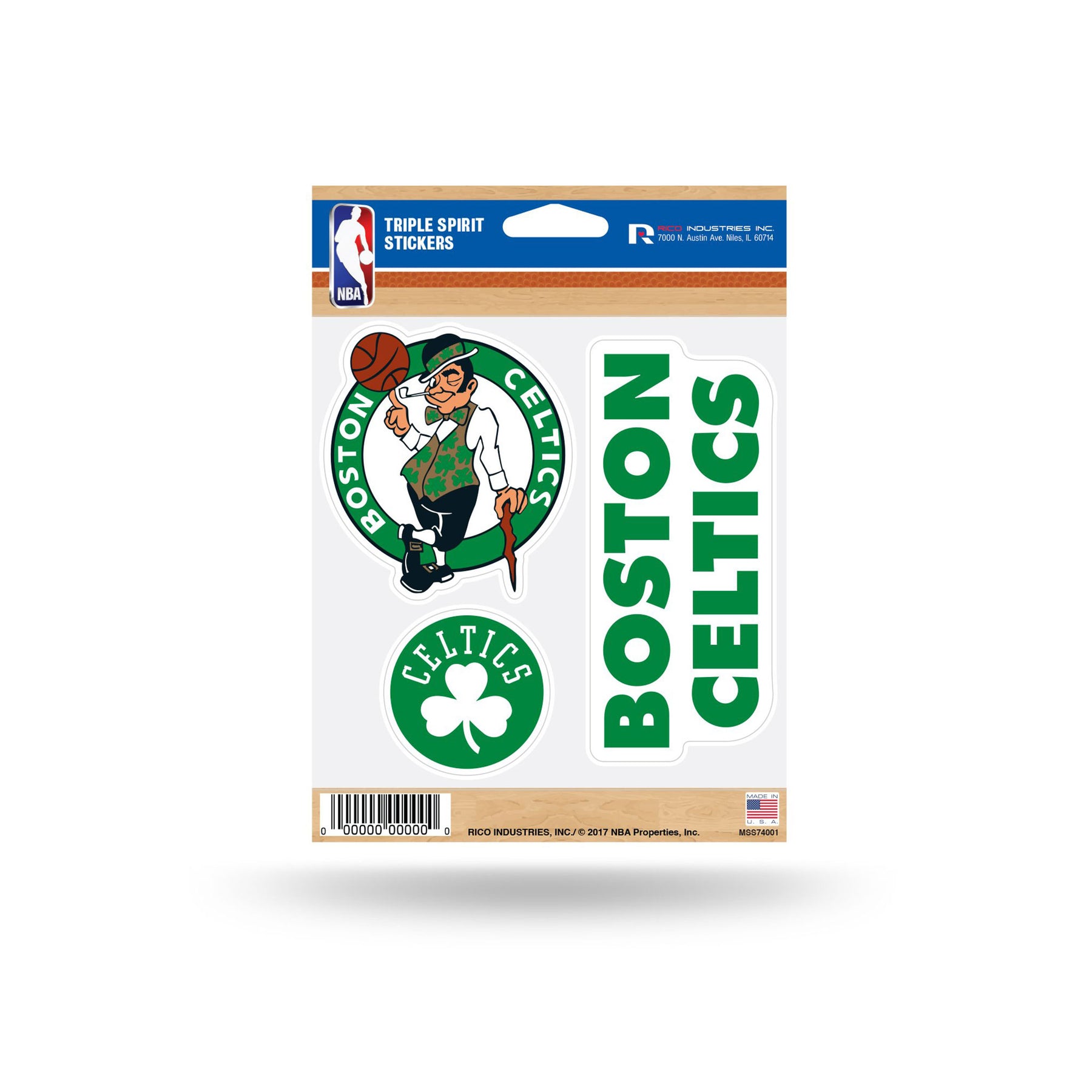 Boston Celtics Triple Spirit Stickers