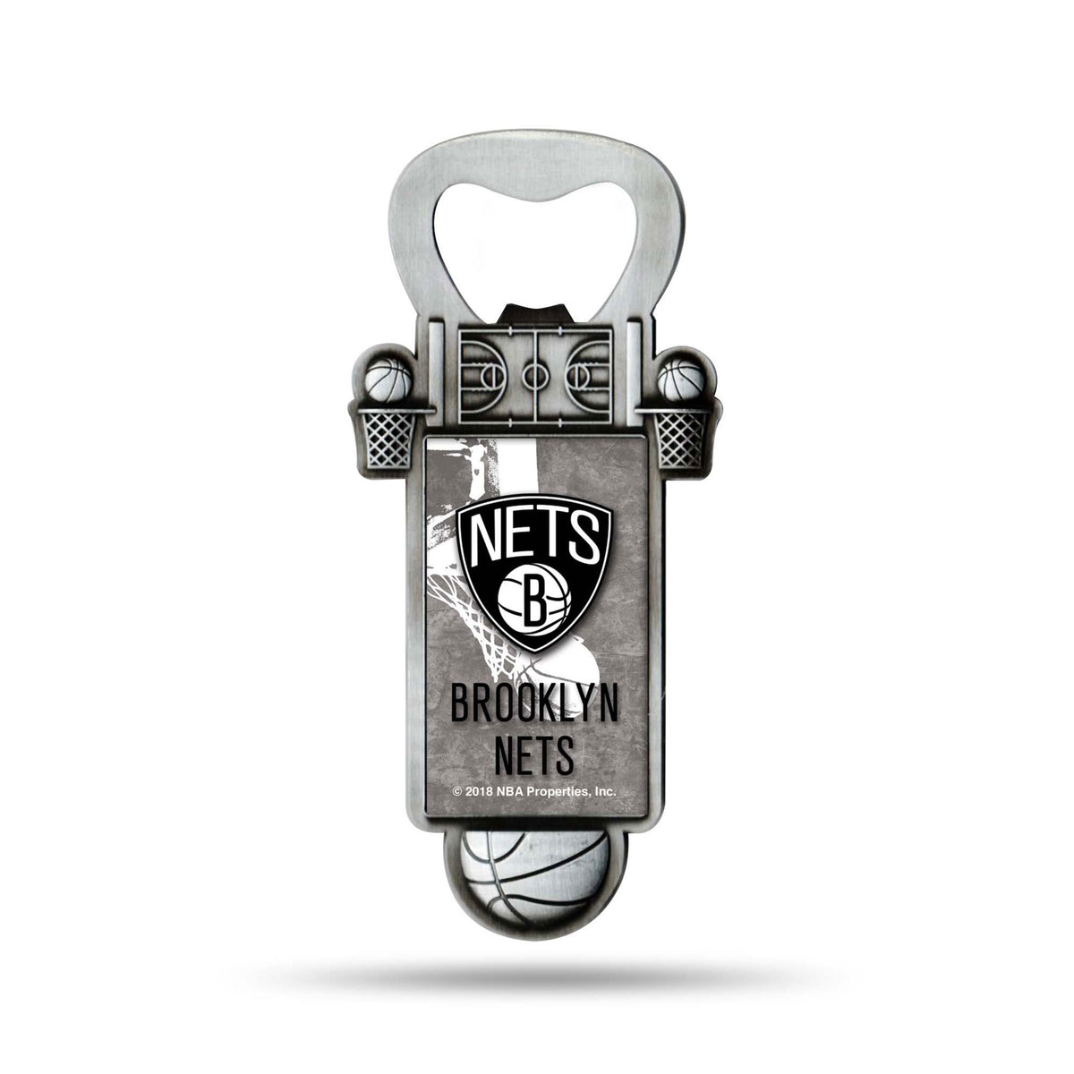 Brooklyn Nets Basketball Bottle Opener Magnet