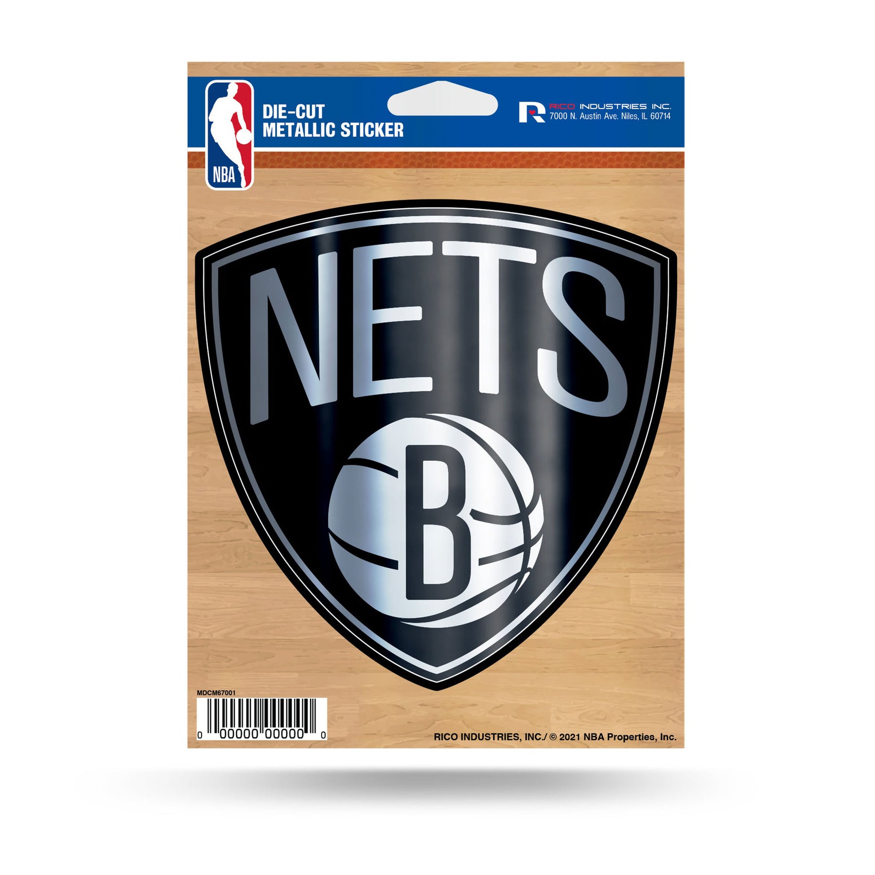 Brooklyn Nets Die Cut Metallic Sticker