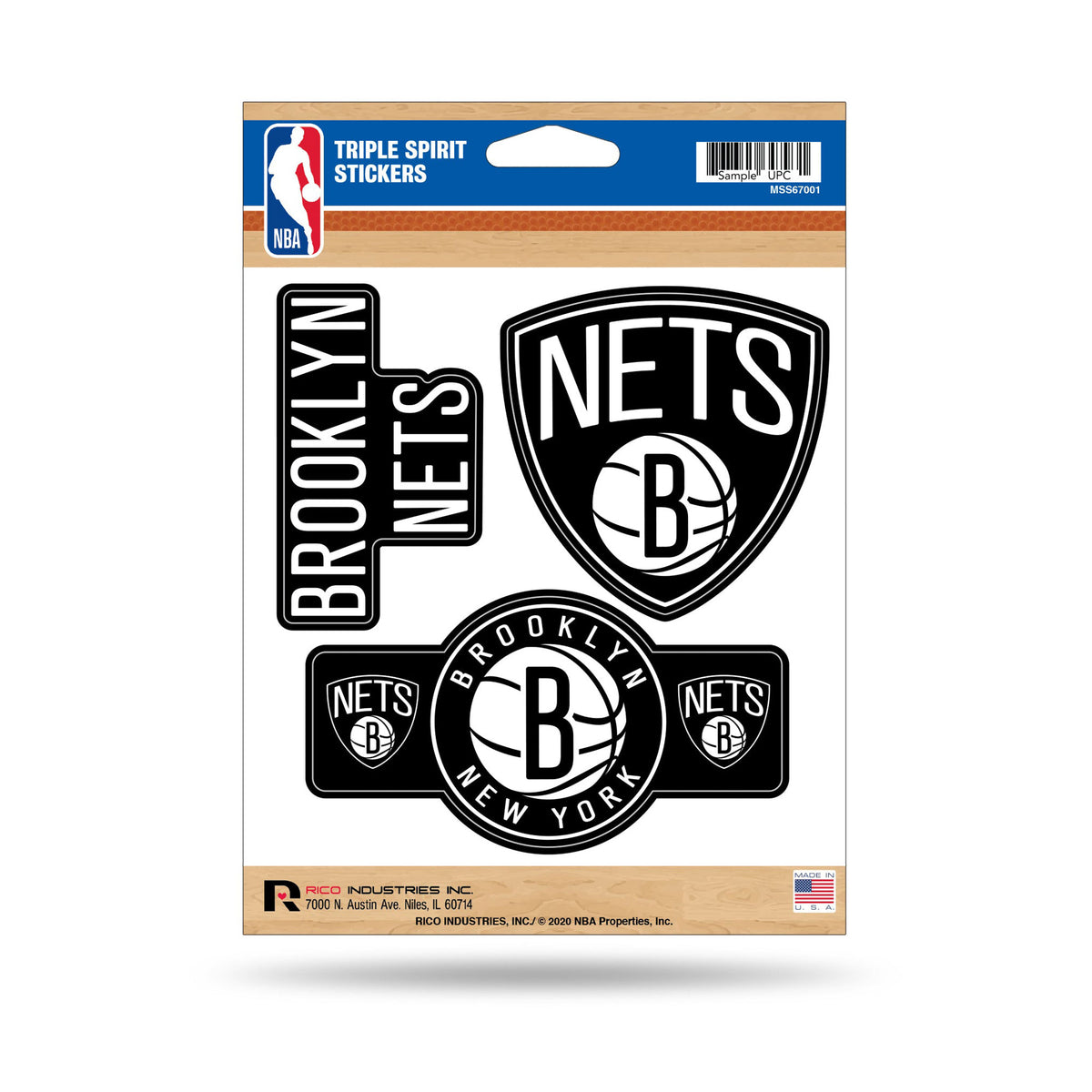 Brooklyn Nets Triple Spirit Stickers