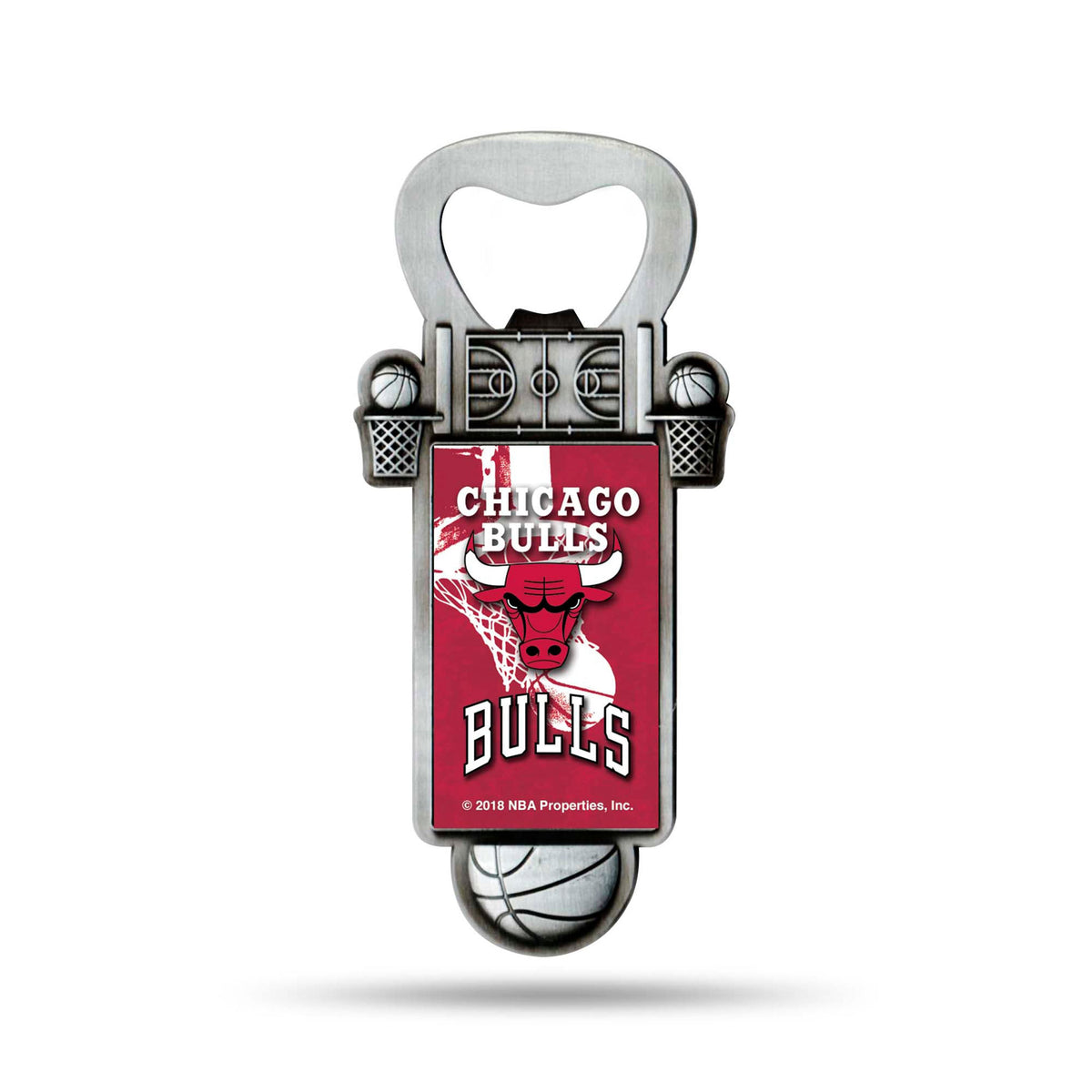 Chicago Bulls Basketball Bottle Opener Magnet