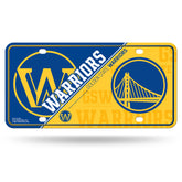 Golden State Warriors Split Design Metal License Plate