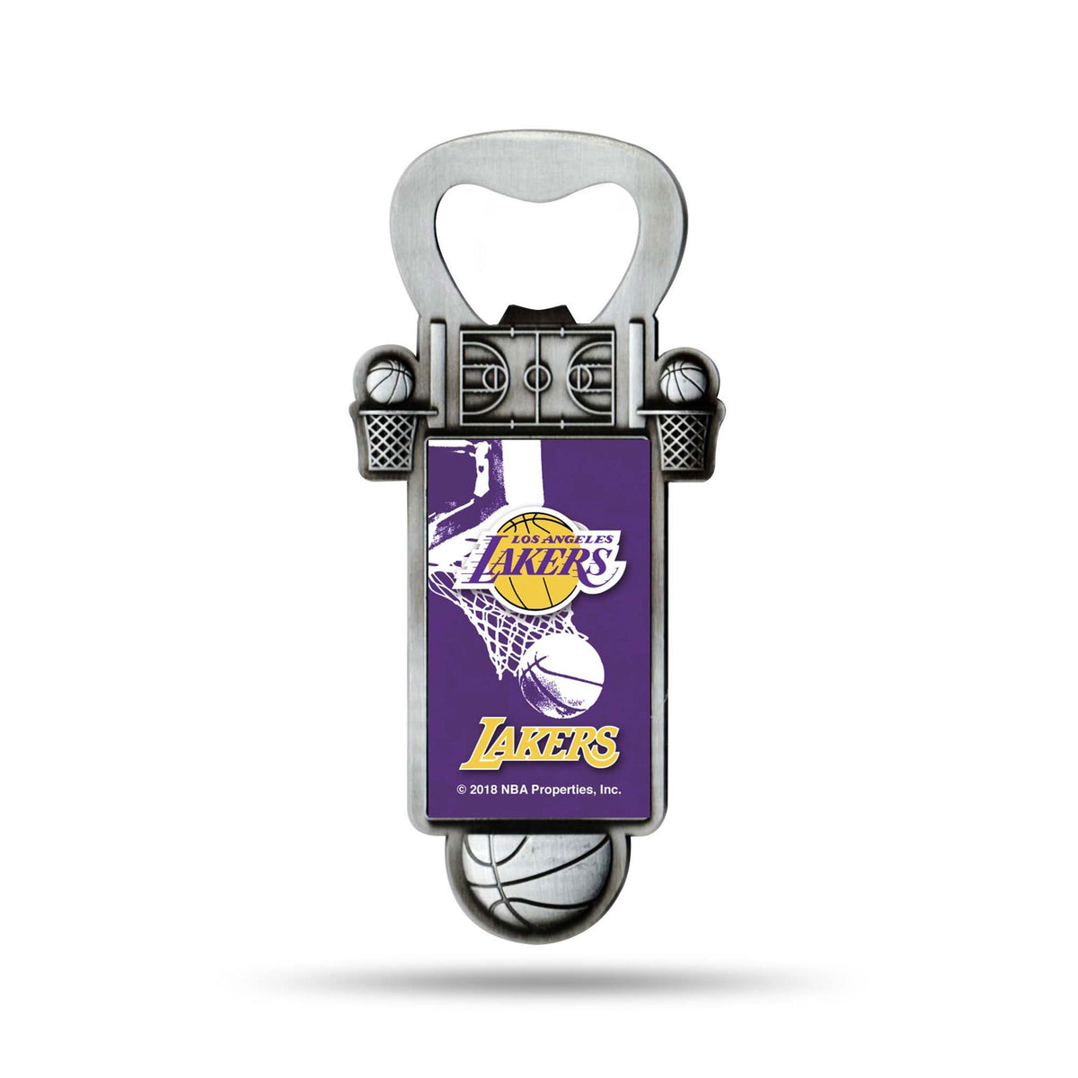 Los Angeles Lakers Basketball Bottle Opener Magnet