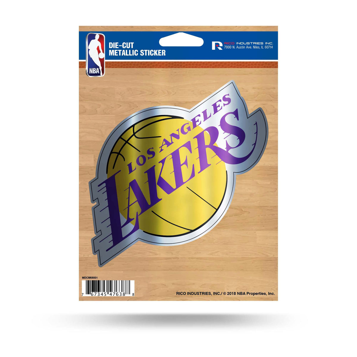 Los Angeles Lakers Die Cut Metallic Sticker