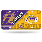 Los Angeles Lakers Split Design Metal License Plate
