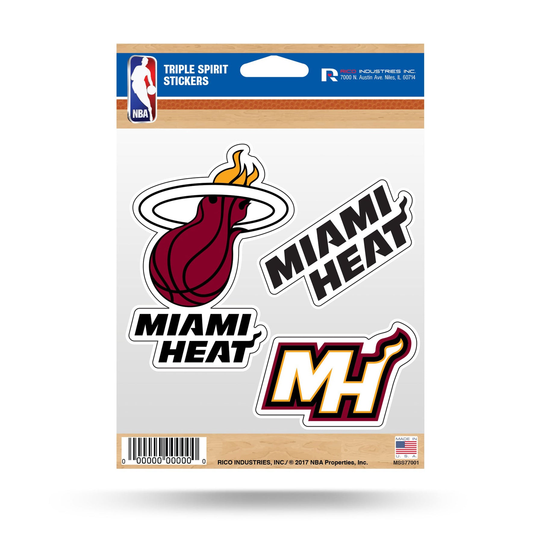 Miami Heat Triple Spirit Stickers