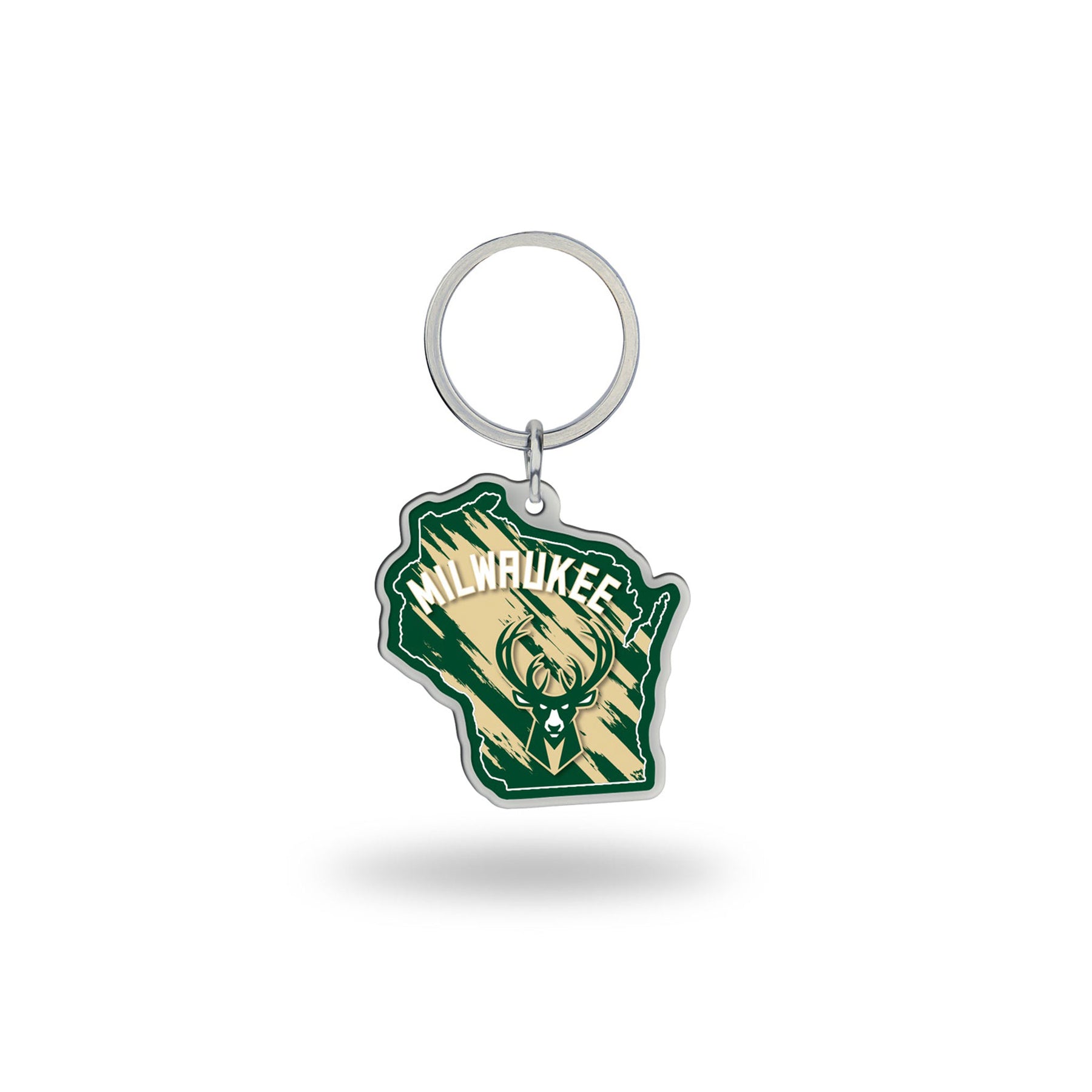 Milwaukee Bucks - Wisconsin State Shaped Keychain