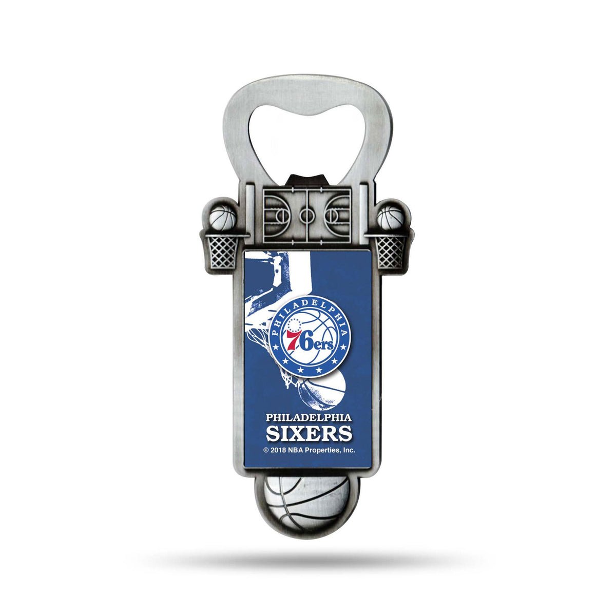 Philadelphia 76ers Basketball Bottle Opener Magnet