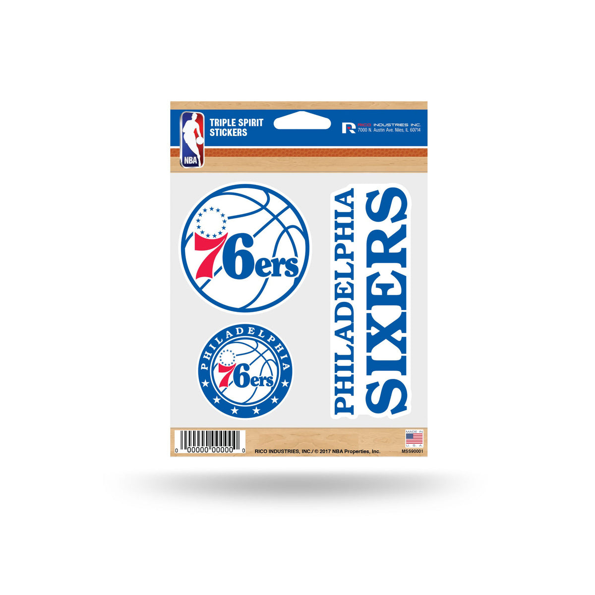 Philadelphia 76ers Triple Spirit Stickers
