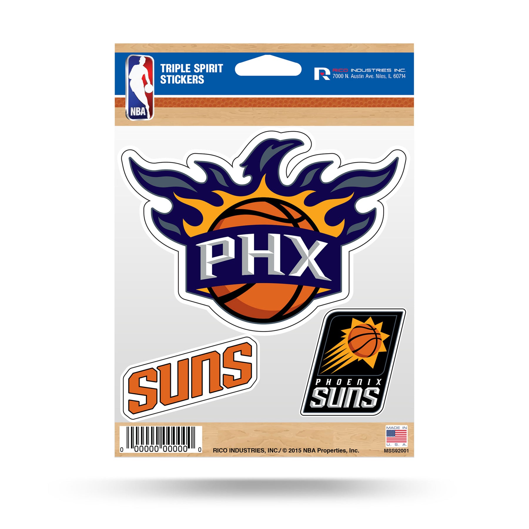 Phoenix Suns Triple Spirit Stickers