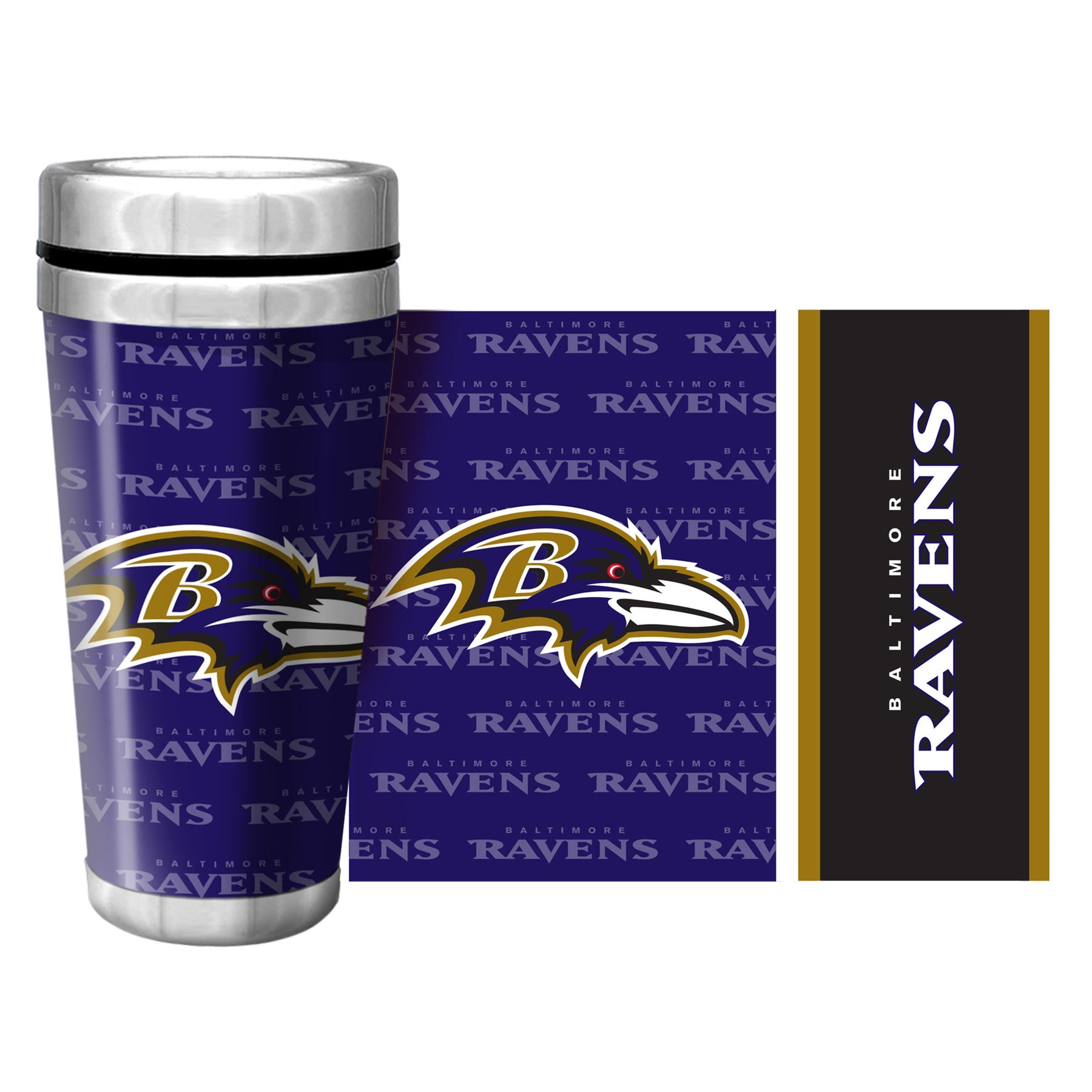 Balitmore Ravens Full Wrap Travel Mug (500ml/16oz.)