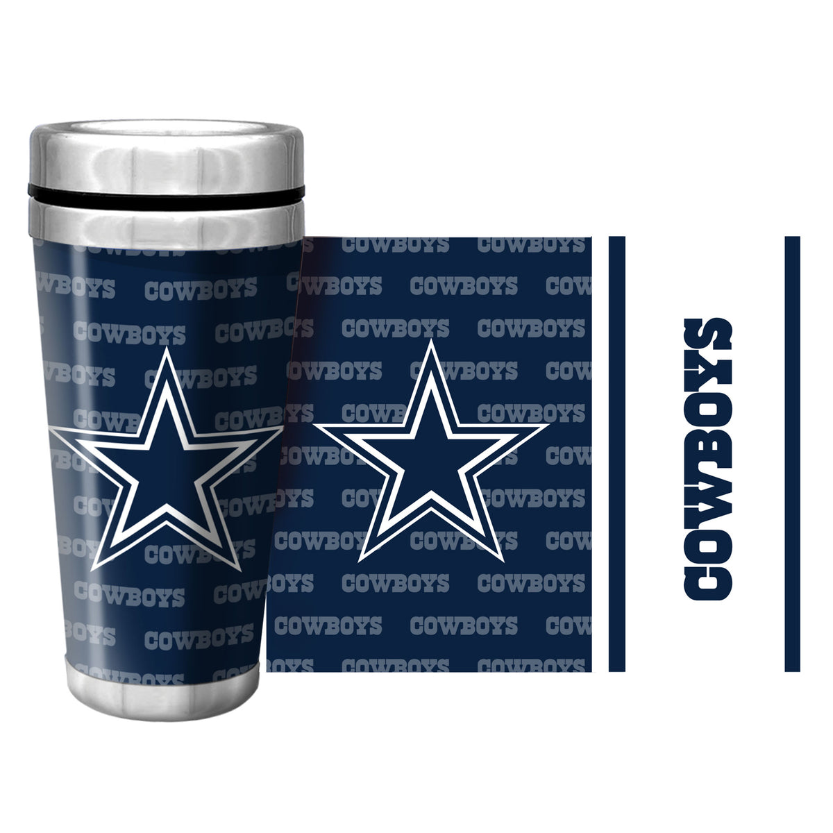 Dallas Cowboys Full Wrap Travel Mug (500ml/16oz.)