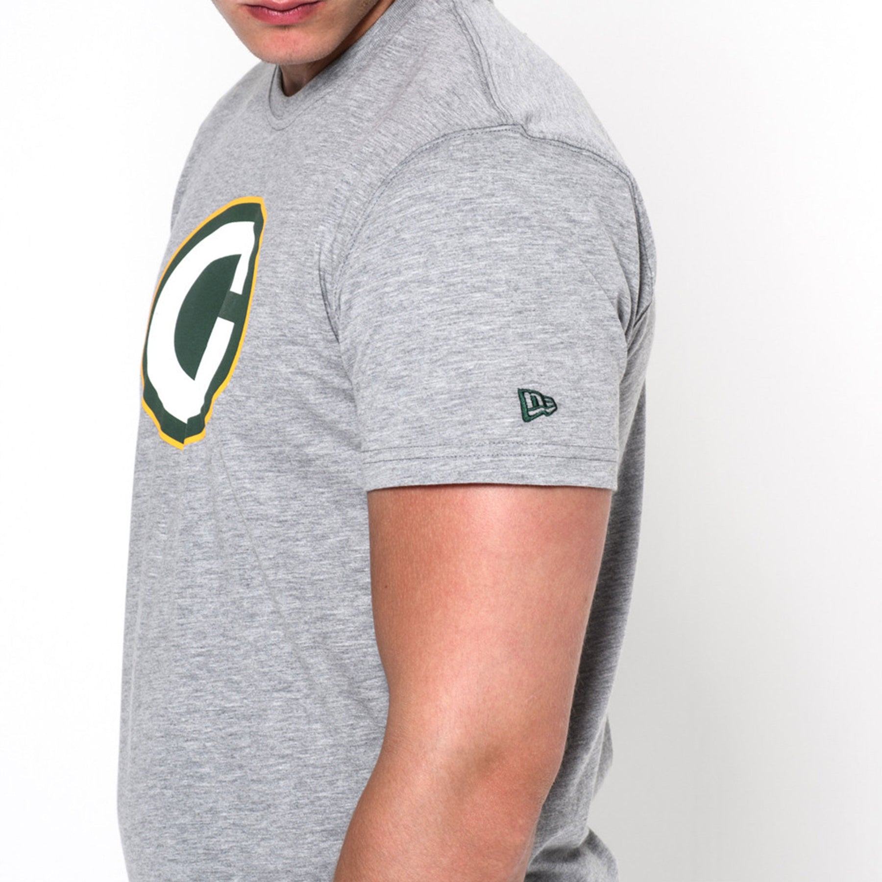 NFL Green Bay Packers Team Logo T-Shirt Heather Grey