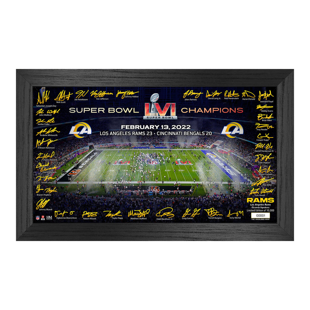 NFL Los Angeles Rams Super Bowl 2022 Signature Ticket Frame