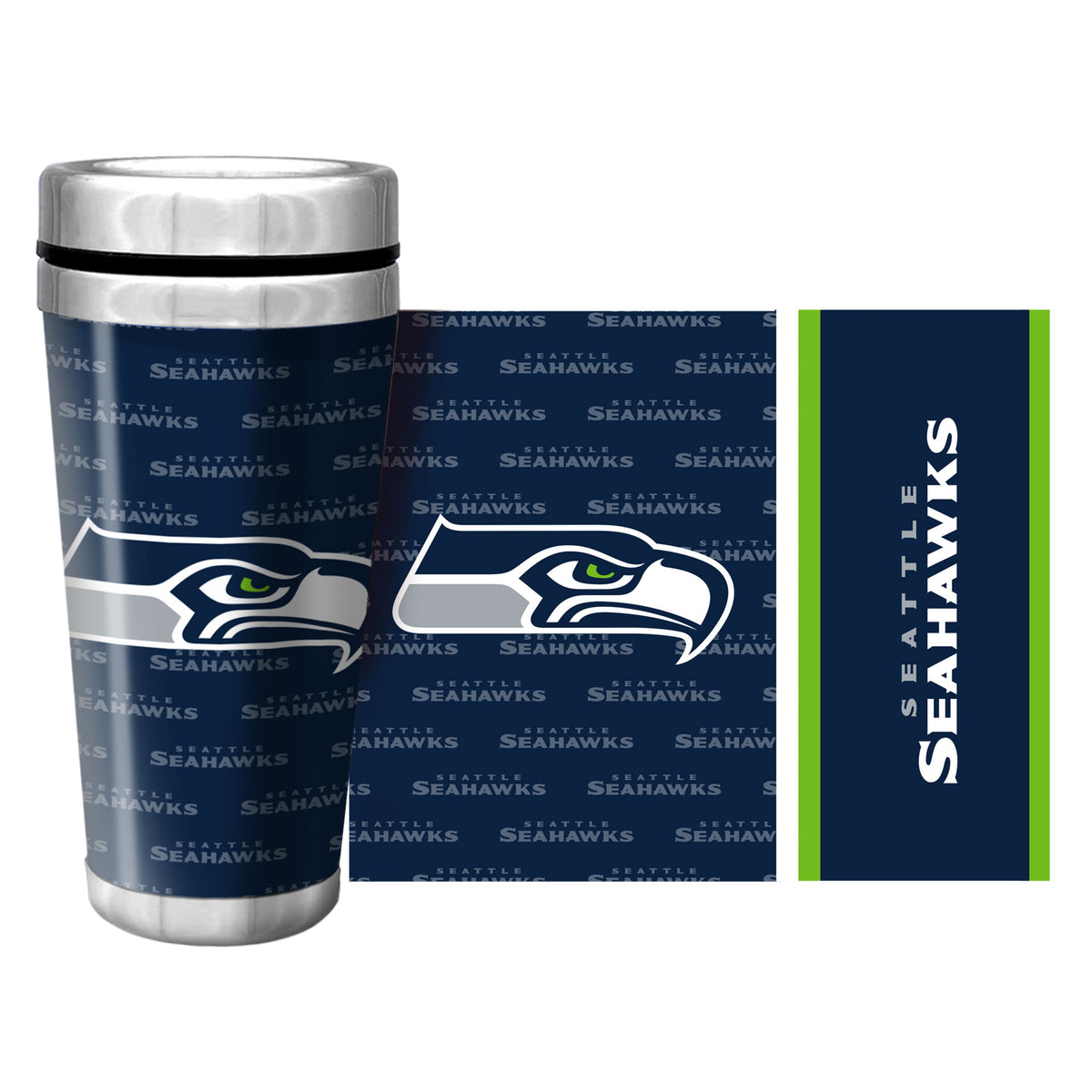 Seattle Seahawks Full Wrap Travel Mug (500ml/16oz.)