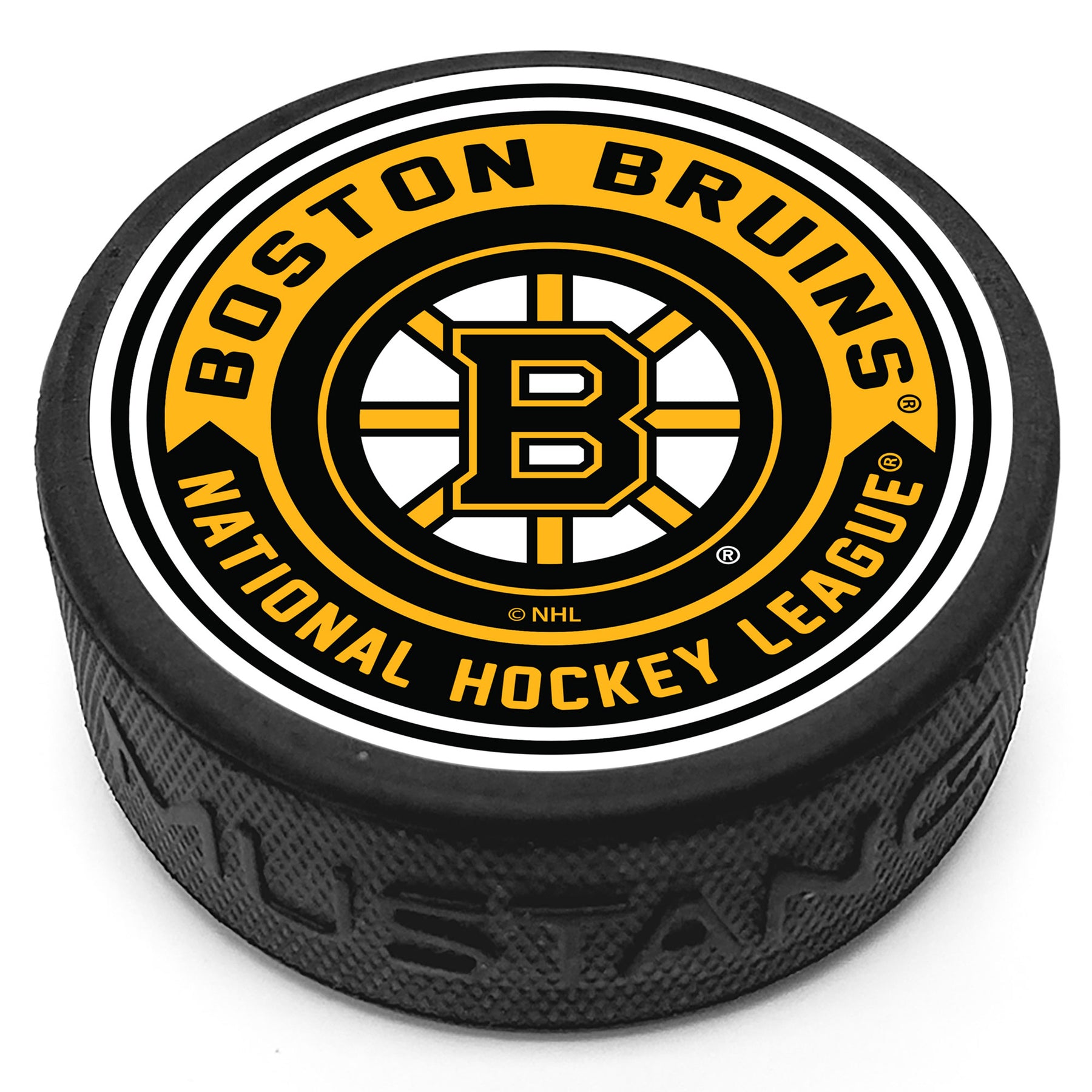 Boston Bruins Arrow Textured Puck