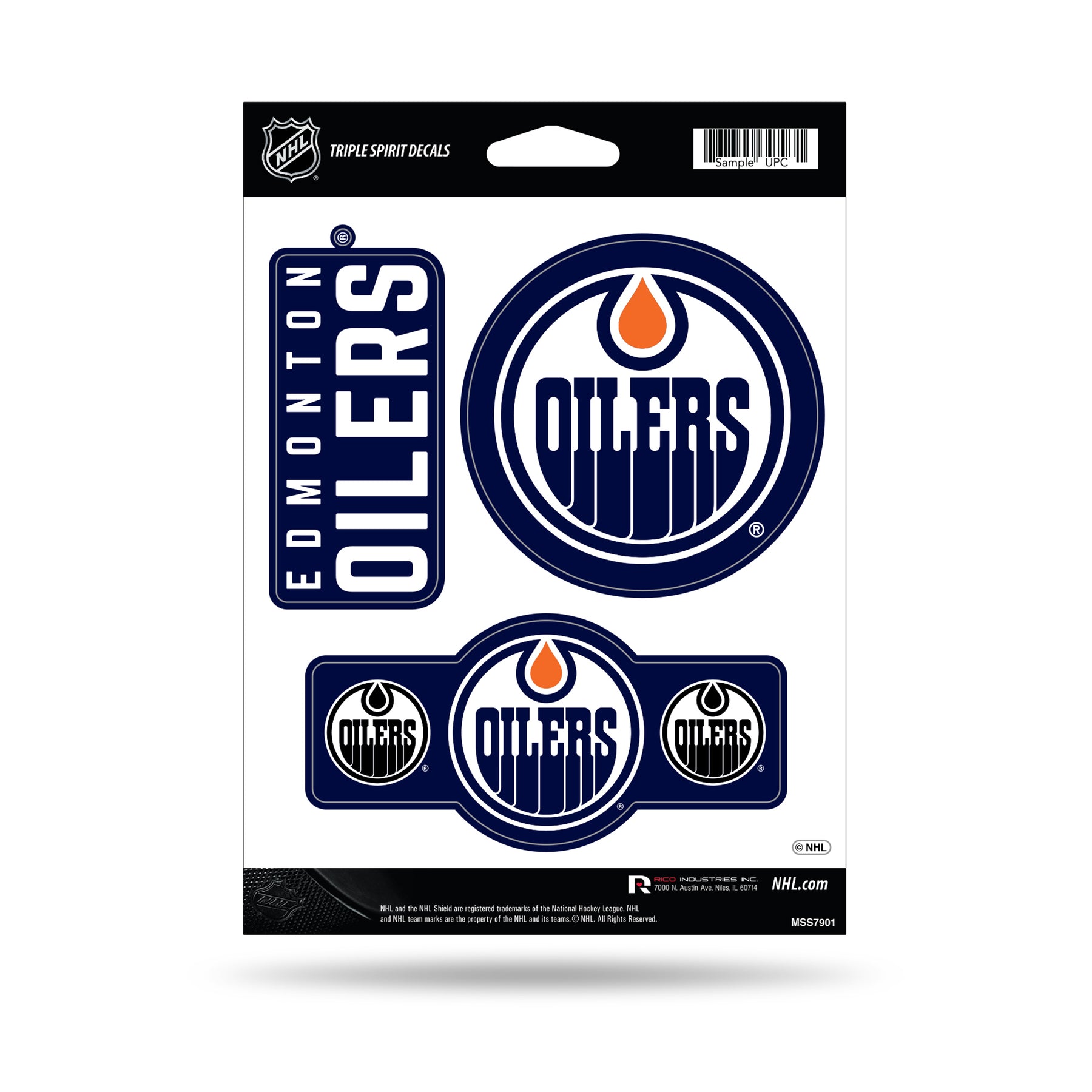 Edmonton Oilers Triple Spirit Stickers