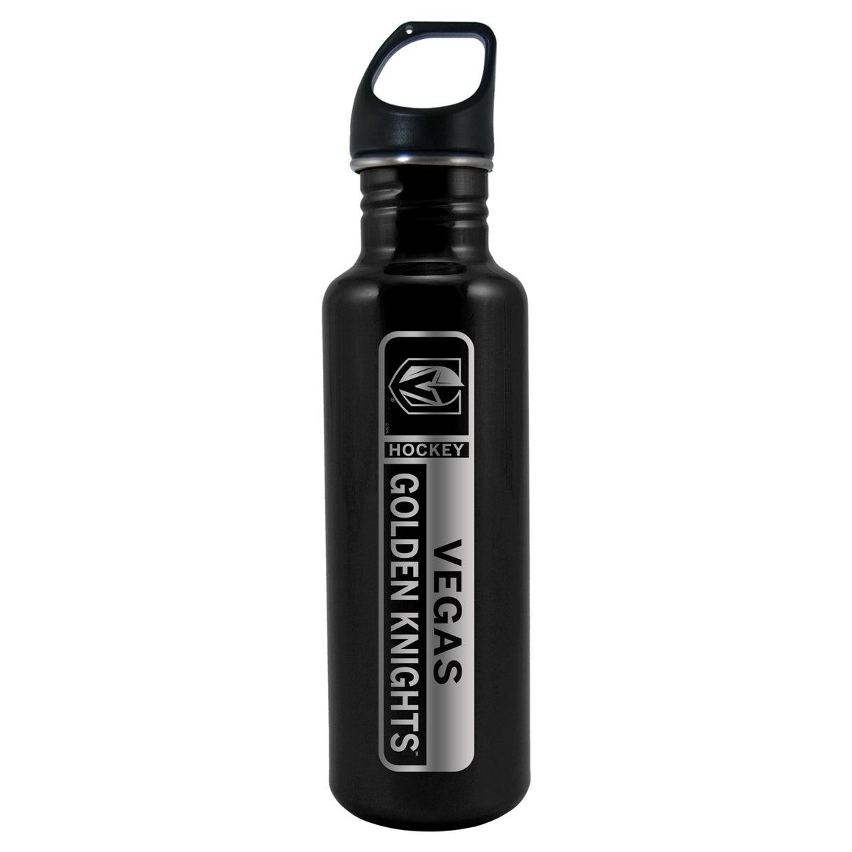 Vegas Golden Knights Lasered Black Stainless Steel Water Bottle (750ml/26oz.)