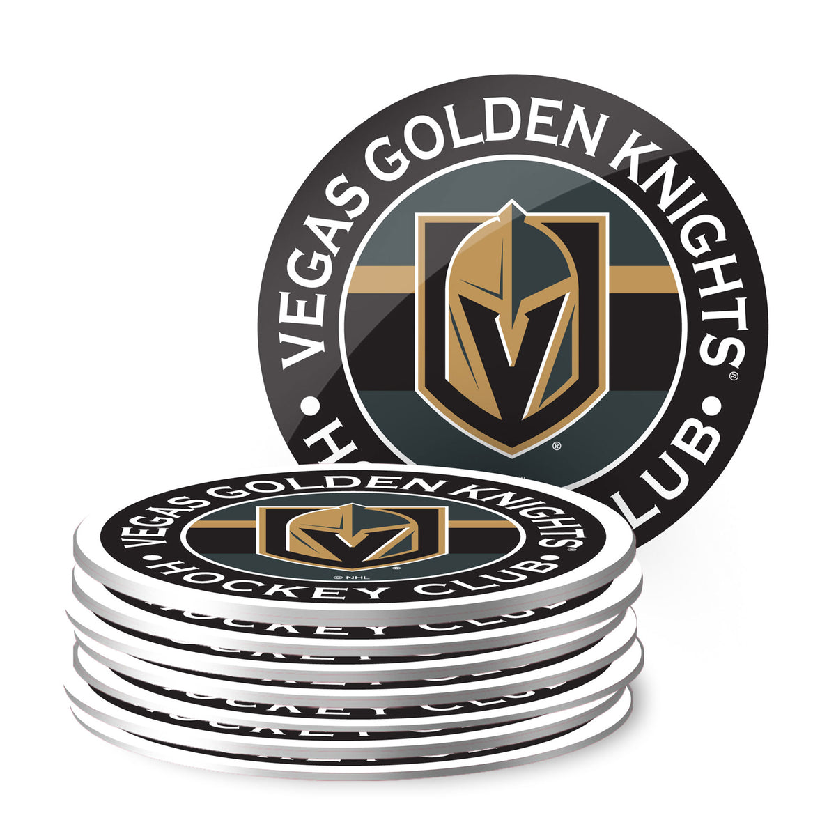 Vegas Golden Knights Coaster Stripe Design Set (8 pack)