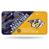 Nashville Predators Split Design Metal License Plate