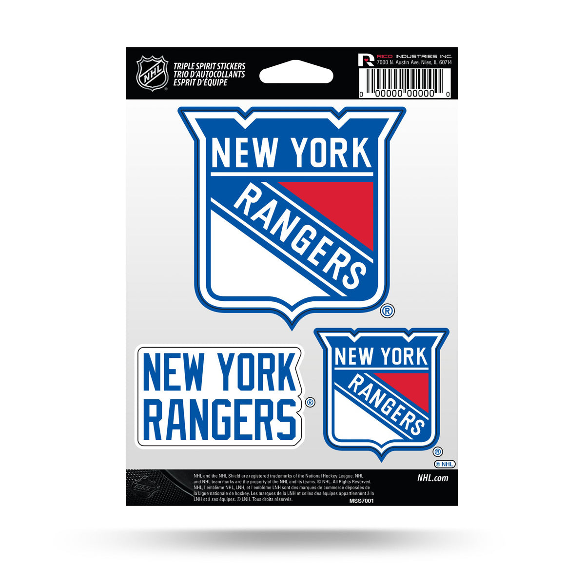 New York Rangers Triple Spirit Stickers