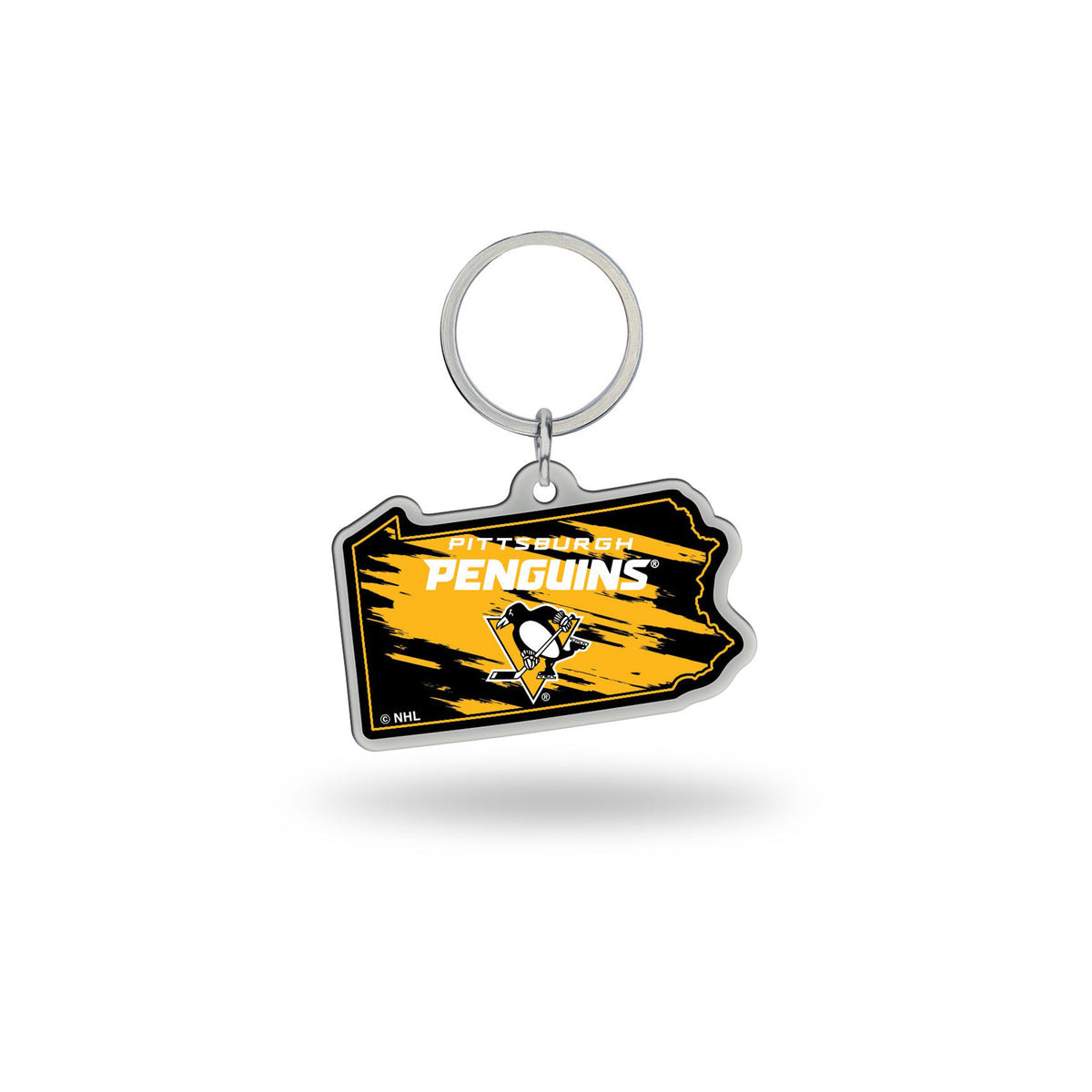 Pittsburgh Penguins - Pennsylvania New York State Shaped Keychain