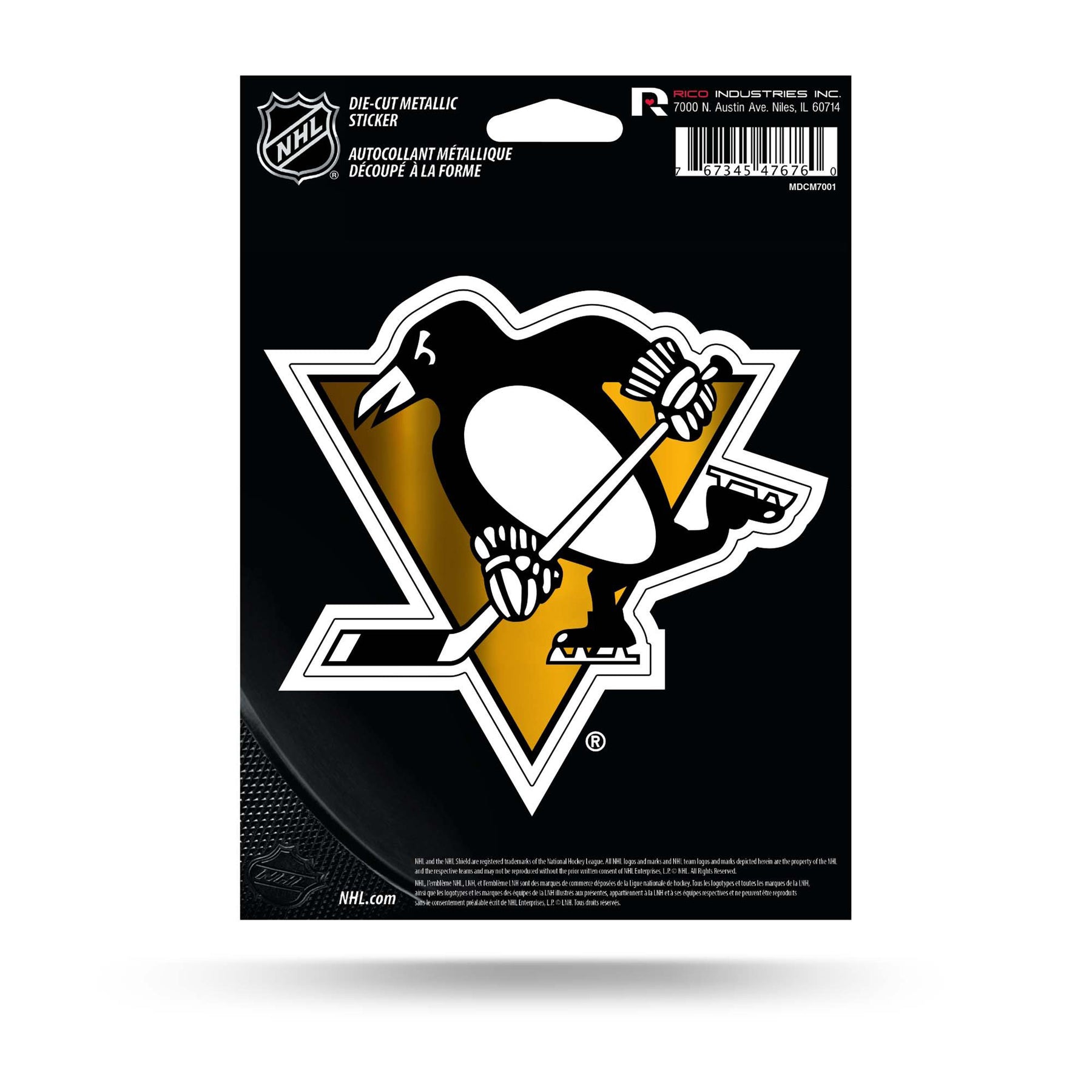 Pittsburgh Penguins Die Cut Metallic Sticker
