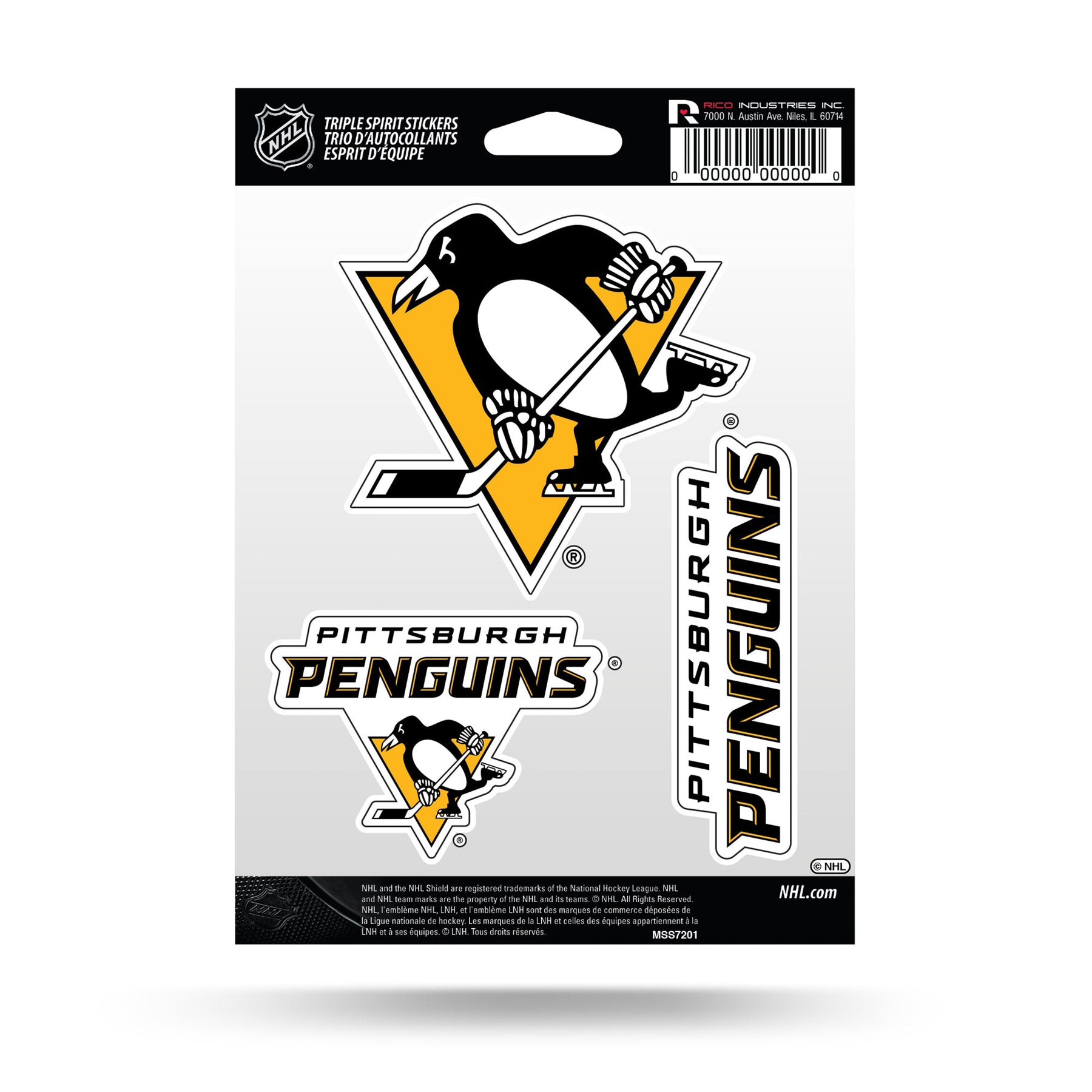 Pittsburgh Penguins Triple Spirit Stickers