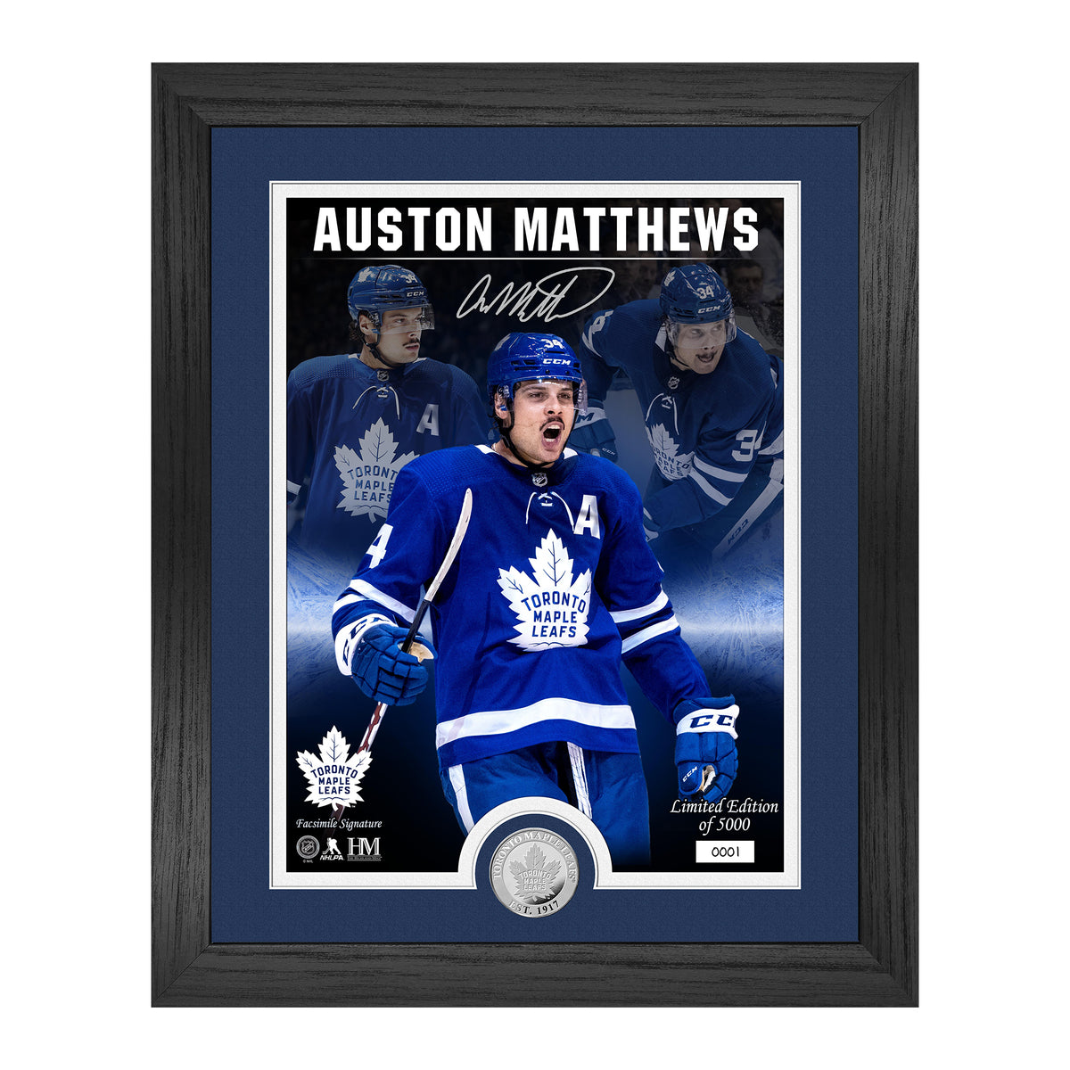 MATTHEWS (Maple Leafs) Player Signature Series Coin in Framed Photo