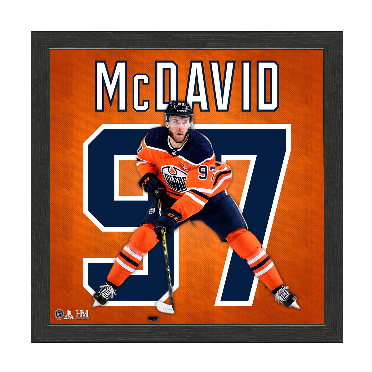 MC DAVID (Oilers) Impact Jersesy Frame