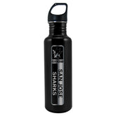 San Jose Sharks Lasered Black Stainless Steel Water Bottle (750ml/26oz.)